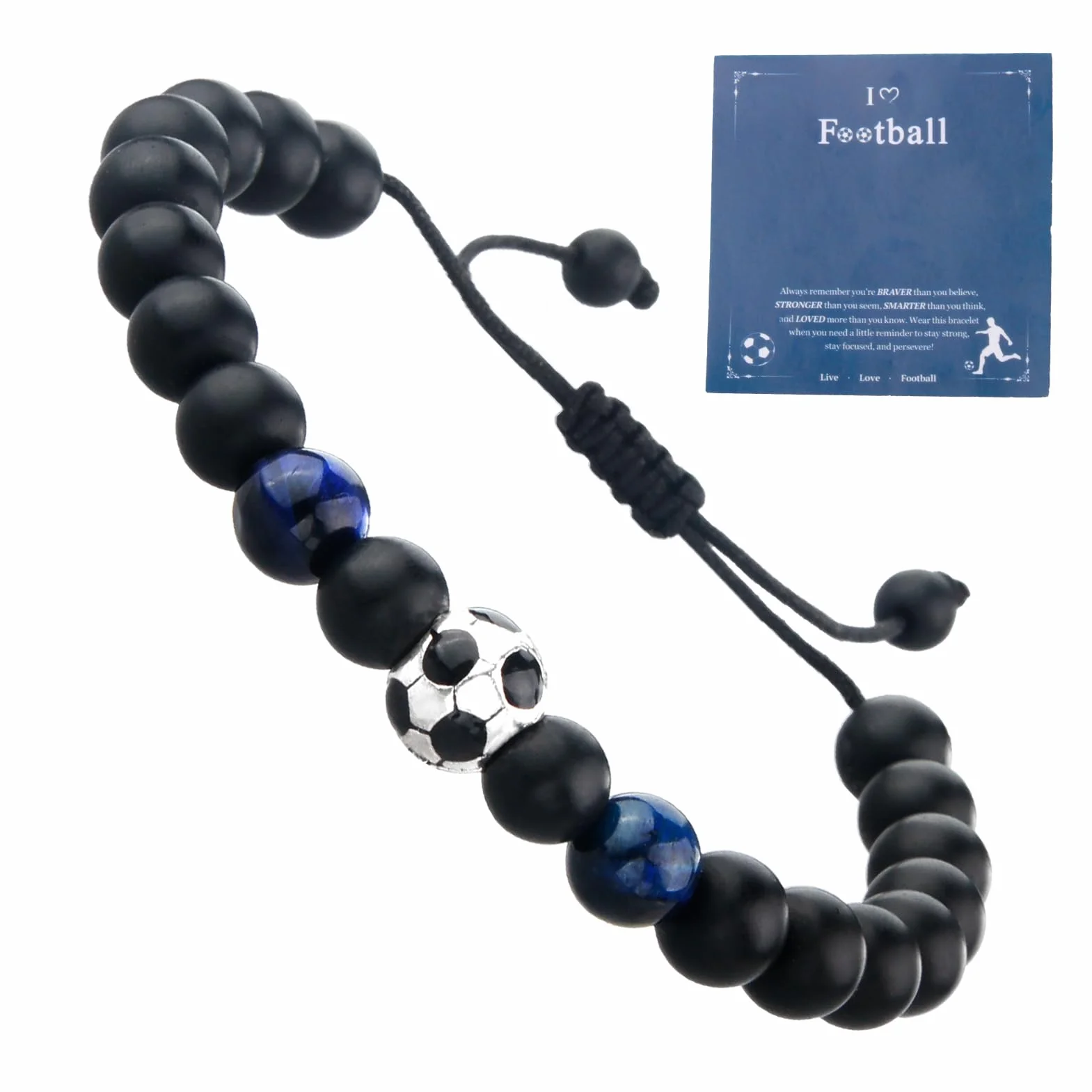 Oykrueats Bransoletka Piłkarska Unisex, Srebro, Bracelet, Sportowa, Dla Dzieci i Dorosłych, Prezent Urodzinowy, Boże Narodzenie, Szkolne