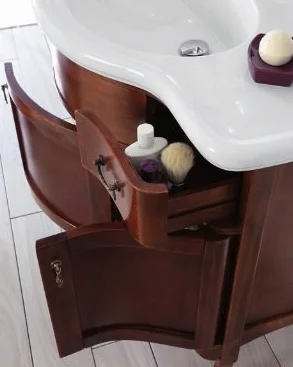 Bagno Italia Szafka łazienkowa 110 cm z litego orzecha ręcznie robiona