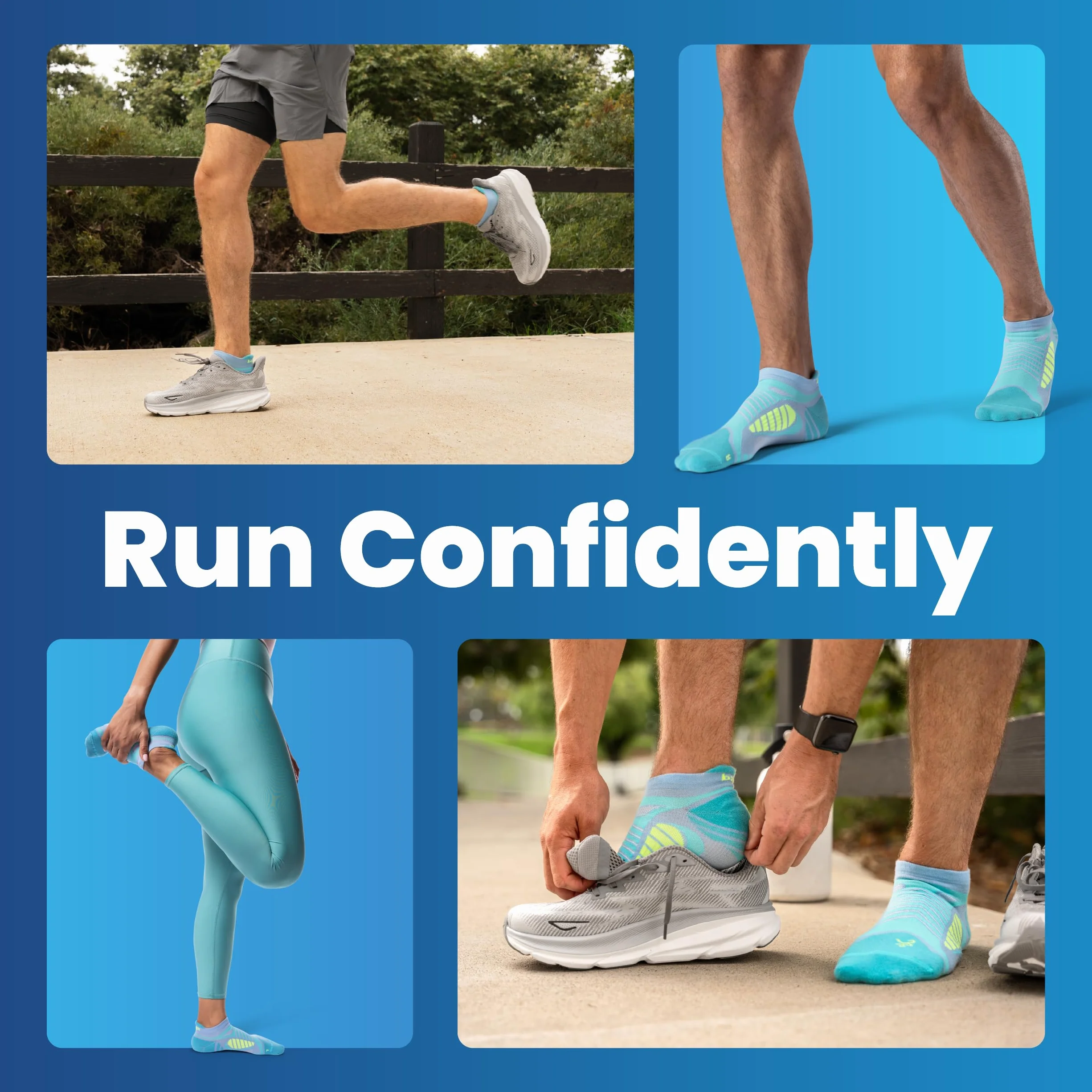 Balega Ultralight Lightweight Performance Crew Athletic Running Socks for Men and Women (1 Pair), Cobalt, X-Large