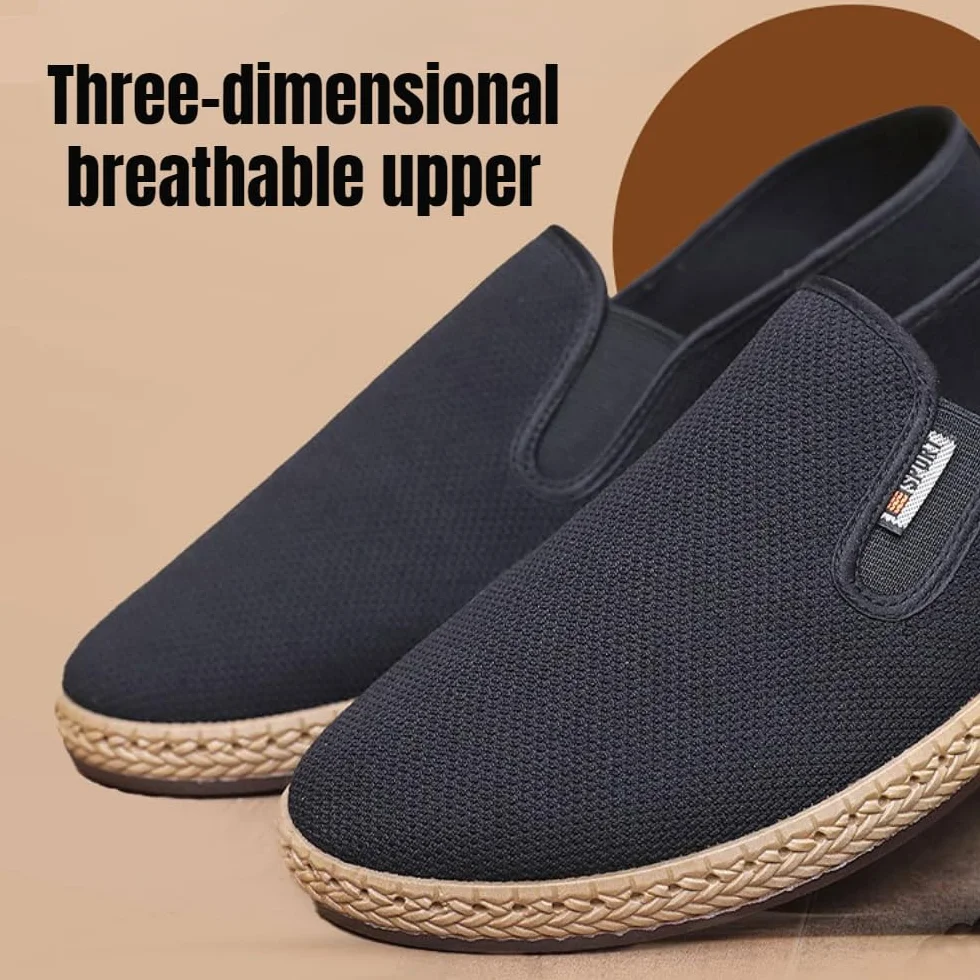 Espadryle męskie klapki z siateczki dla mężczyzn, oddychające mokasyny, letnie buty