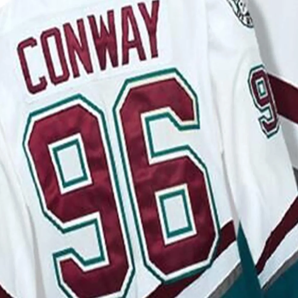 Yajun trykot NHL Charlie Conway #96 Mighty Ducks, hokej na lodzie, męska bluza oddychająca, t-shirt, odzież