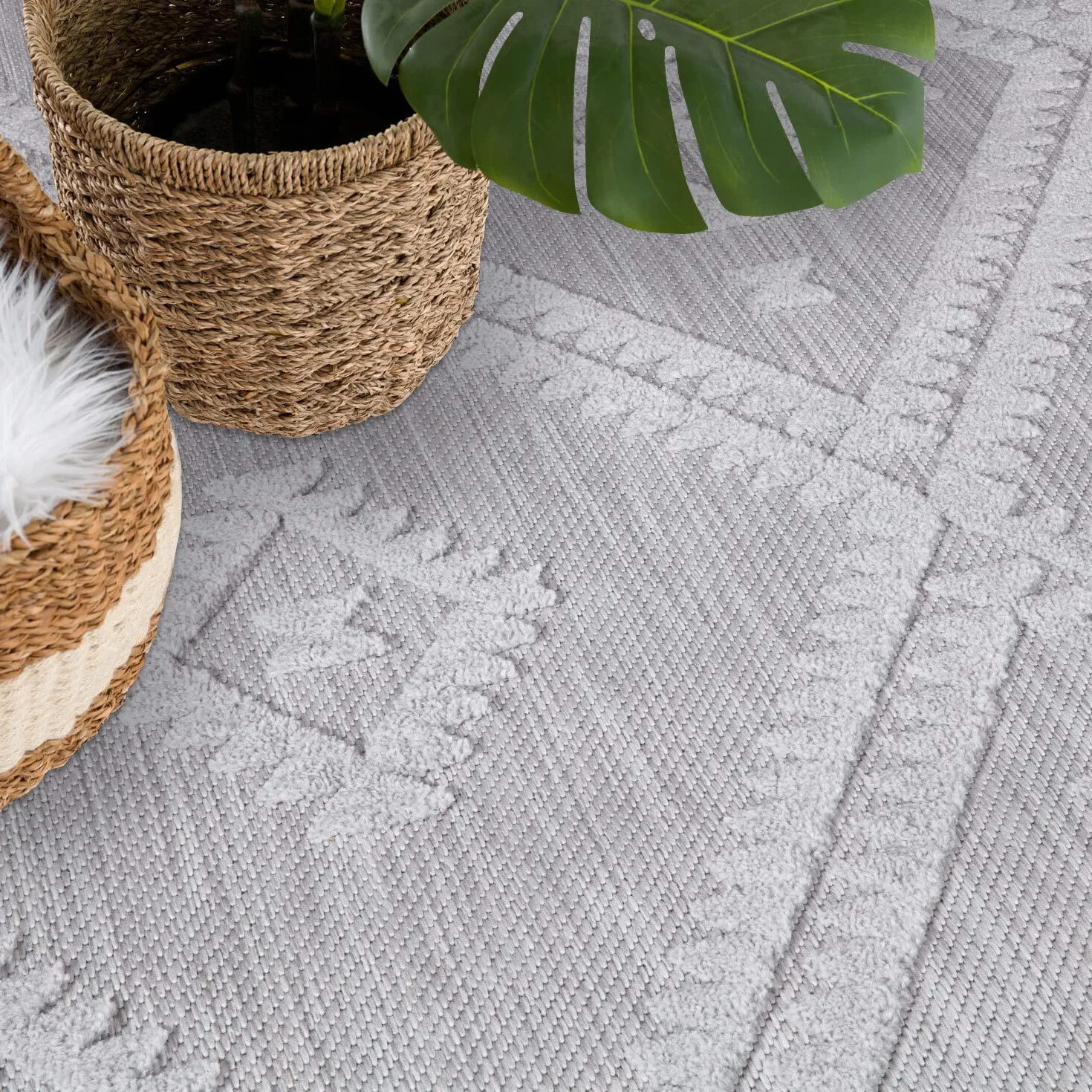 carpet city Dywan do wnętrz i na zewnątrz – 60 x 110 cm – do użytku wewnątrz i na zewnątrz – odporny na warunki atmosferyczne, na balkon, taras, do korytarza, kuchni – dywan do salonu – wysoka