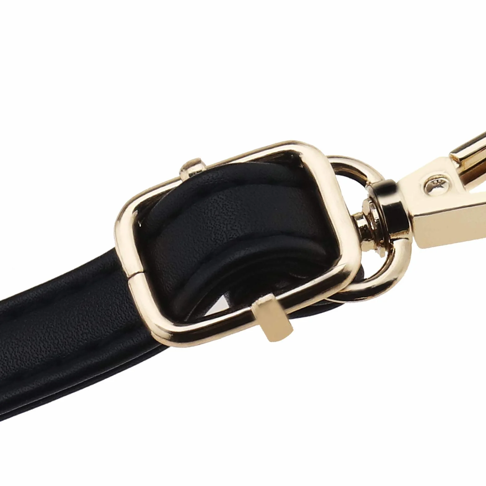 Torebka Pasek PU Szczupła czarna skórzana torba Crossbody Wymiana paska do torebki Torba na ramię Crossbody Regulowana 52-calowa szerokość paska 1,2 cm / 0,4"