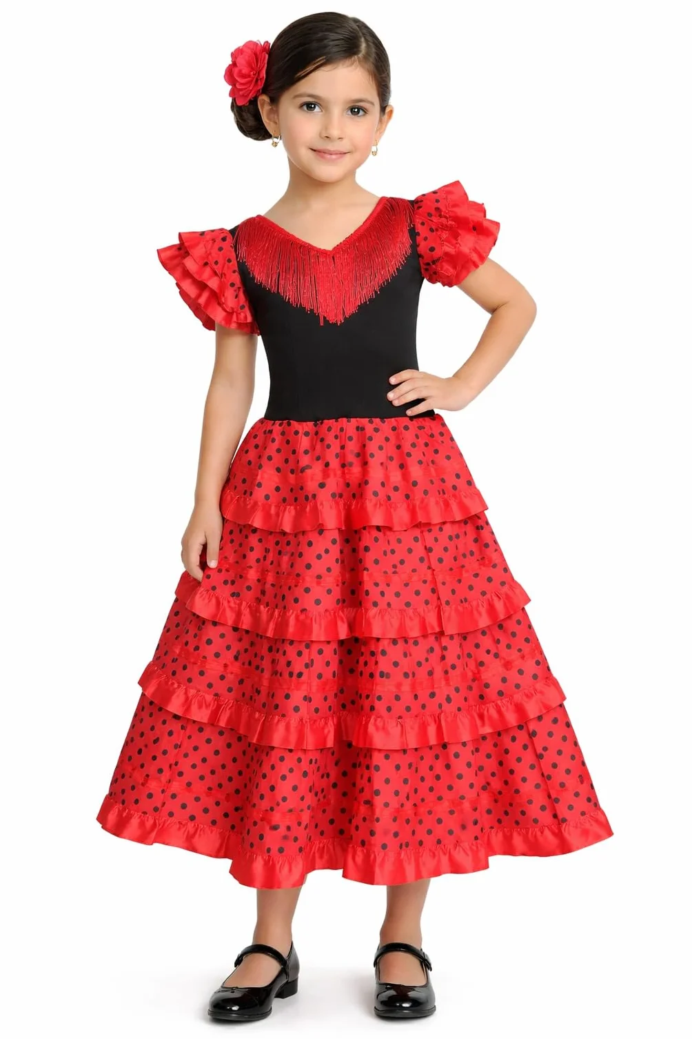 Sukienka dziecięca z flamenco lub sewilli