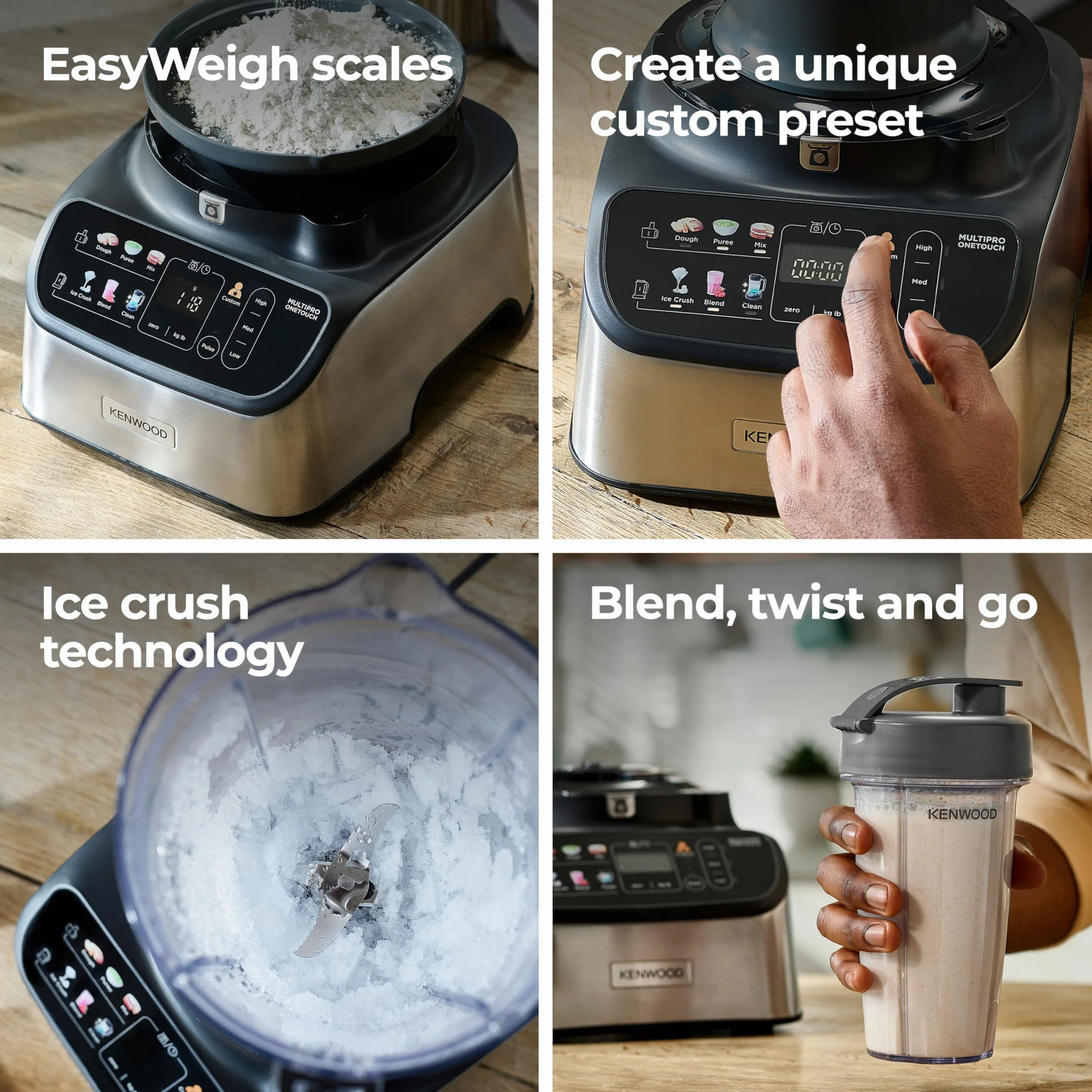 Kenwood MultiPro OneTouch FDM73.850SS wielofunkcyjny robot kuchenny 1000 W 13 akcesoriów srebrny