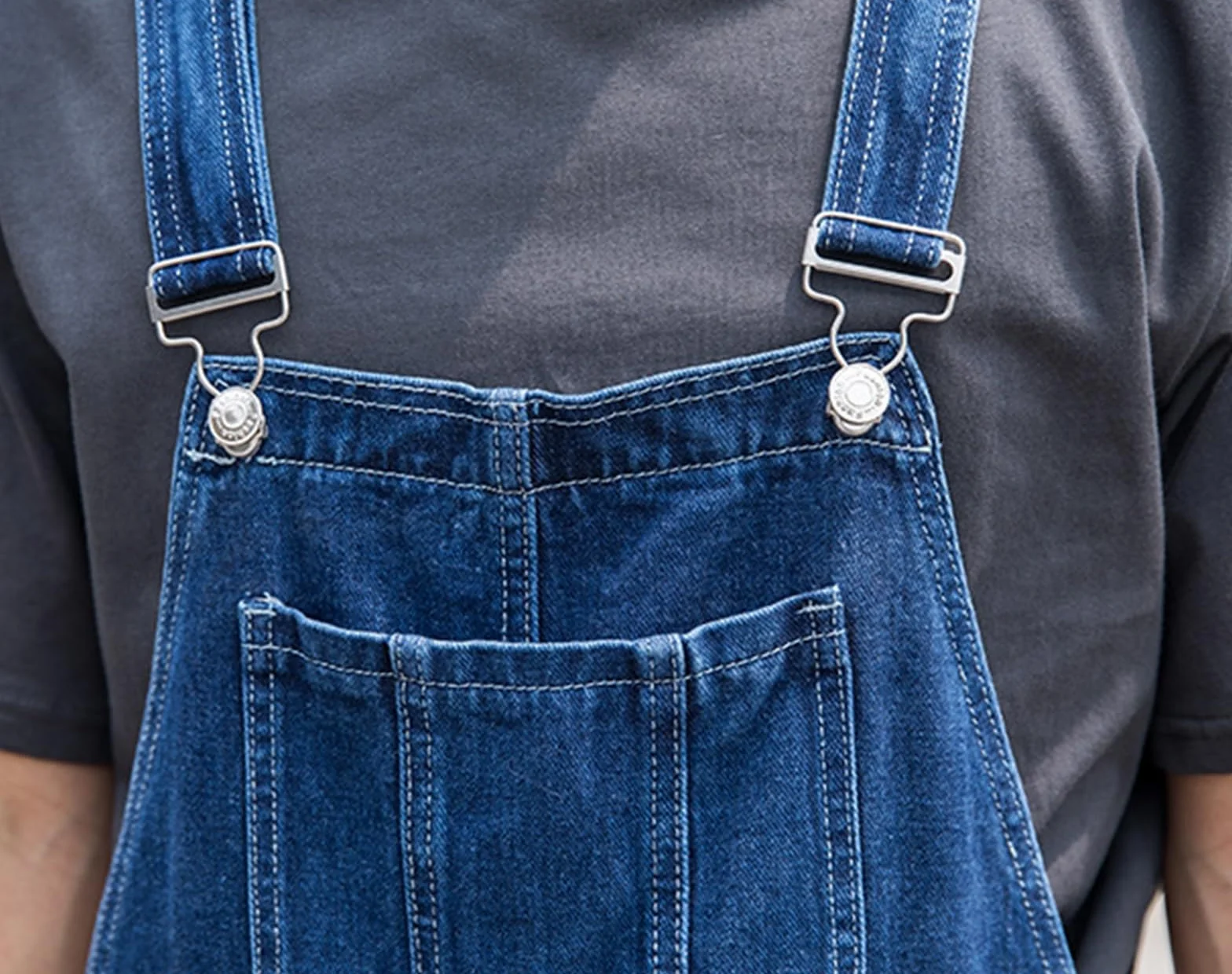 Męskie Ogrodniczki Denim Kombinezony na Szelkach Myte Casual Retro Cargo Jeans Kombinezony Regulowane Ramiączka Odzież Robocza Spodnie,Dark blue,XL