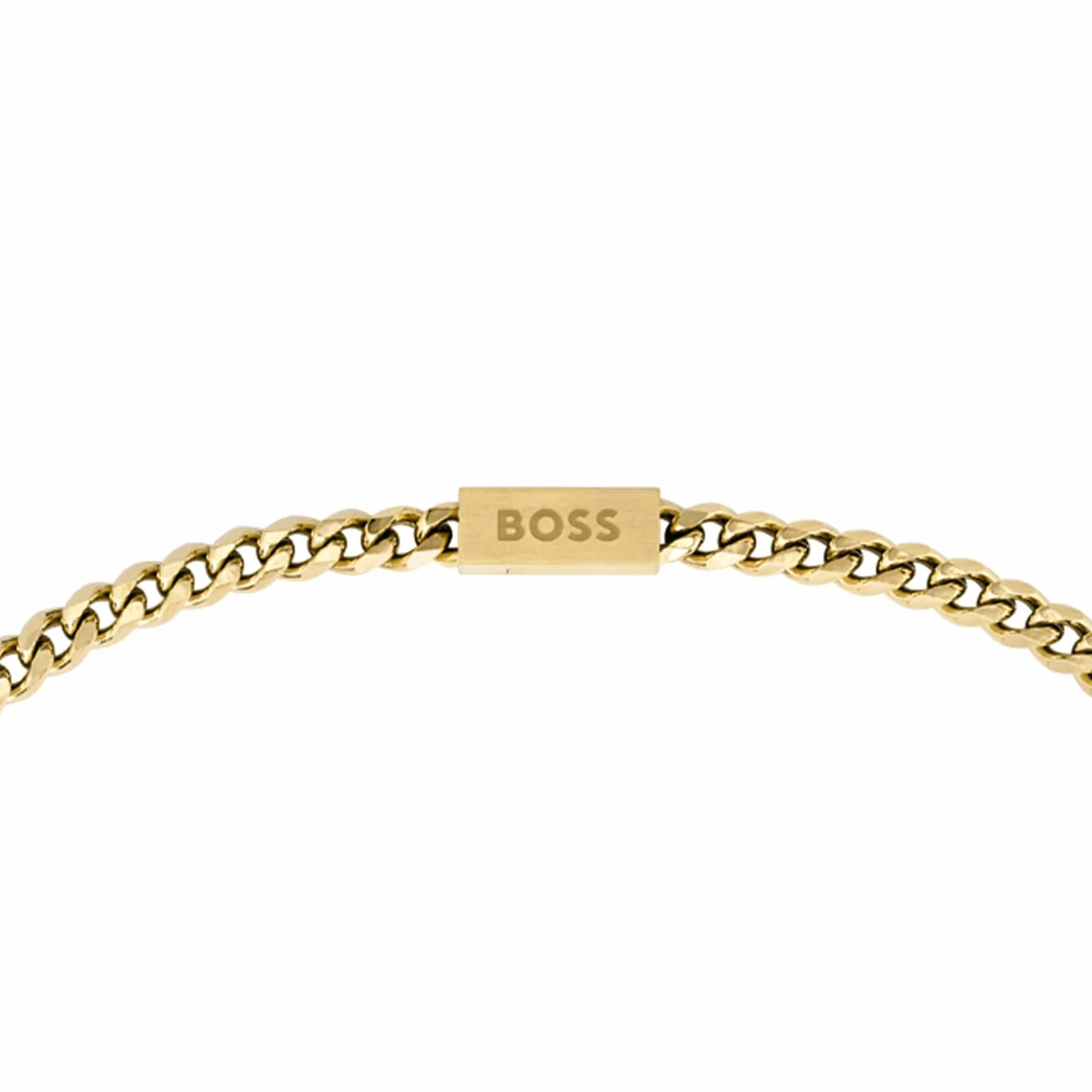 Boss Chain For Him Halskette Panzerkette aus Edelstahl in der Farbe Gold mit einer Länge von 61cm, 1580173