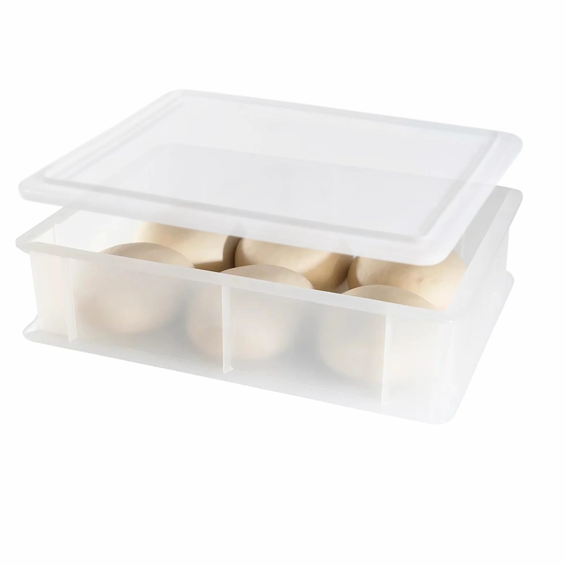 CookandSupply Pojemnik do Fermentacji Pizzy i Chleba BPA-free - Certyfikowany Pojemnik na Ciasto Dopuszczony do Kontaktu z Żywnością - Made in Italy - 1 Pojemnik Składany 40x30x10 + 1 Pokrywka