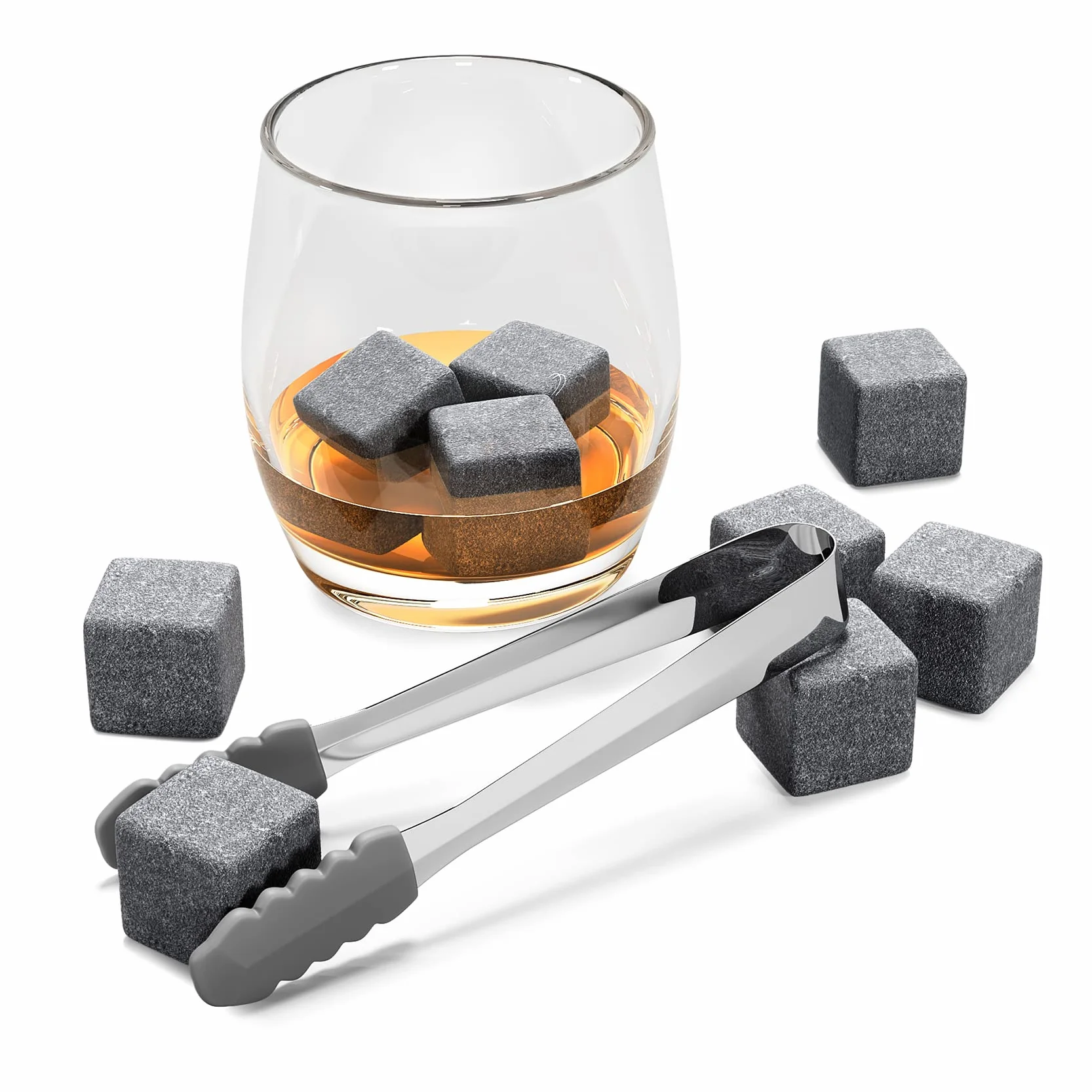Zestaw kostek do whisky ze stali nierdzewnej 8 metalowych chłodzących akcesoria barowe