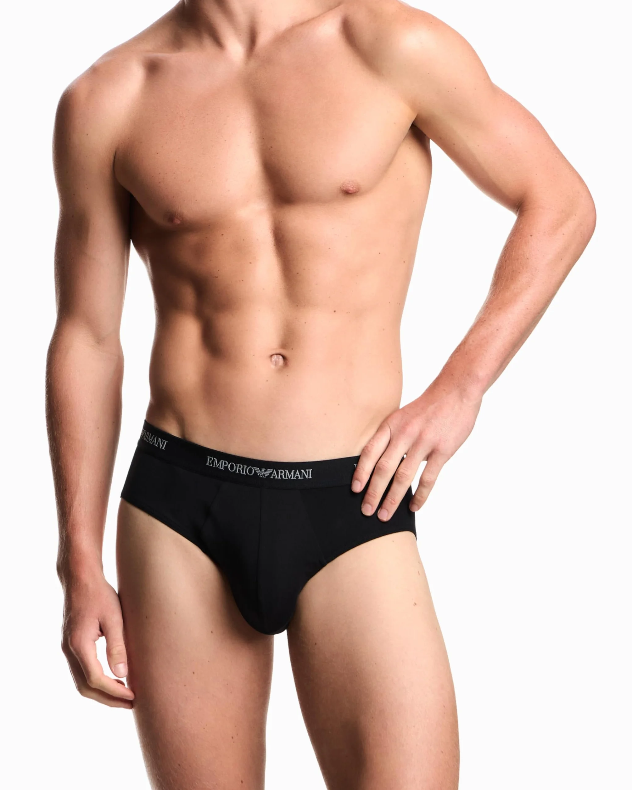 EMPORIO ARMANI Męskie Core Logoband majtki 3-pak, czarne, XXL, Czarny/czarny/czarny, XXL