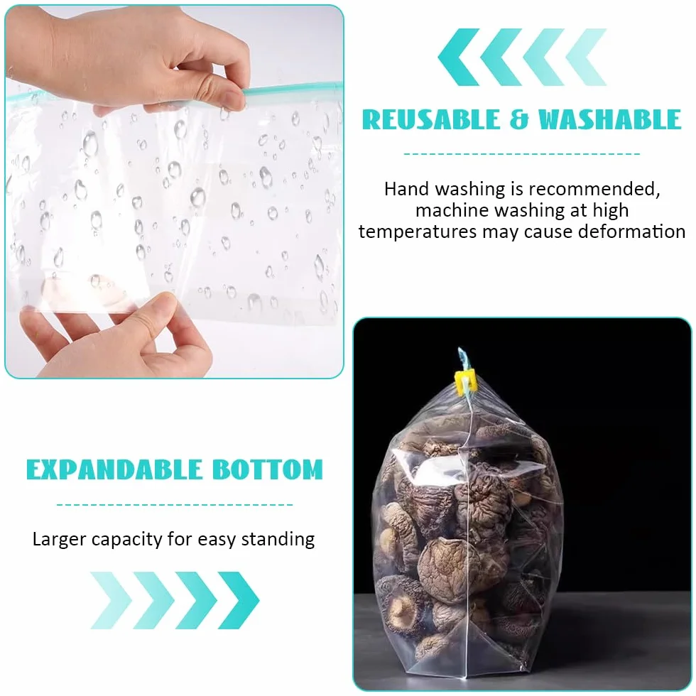 Worki do zamrażania z zamkiem błyskawicznym 45 sztuk PE 3 rozmiary