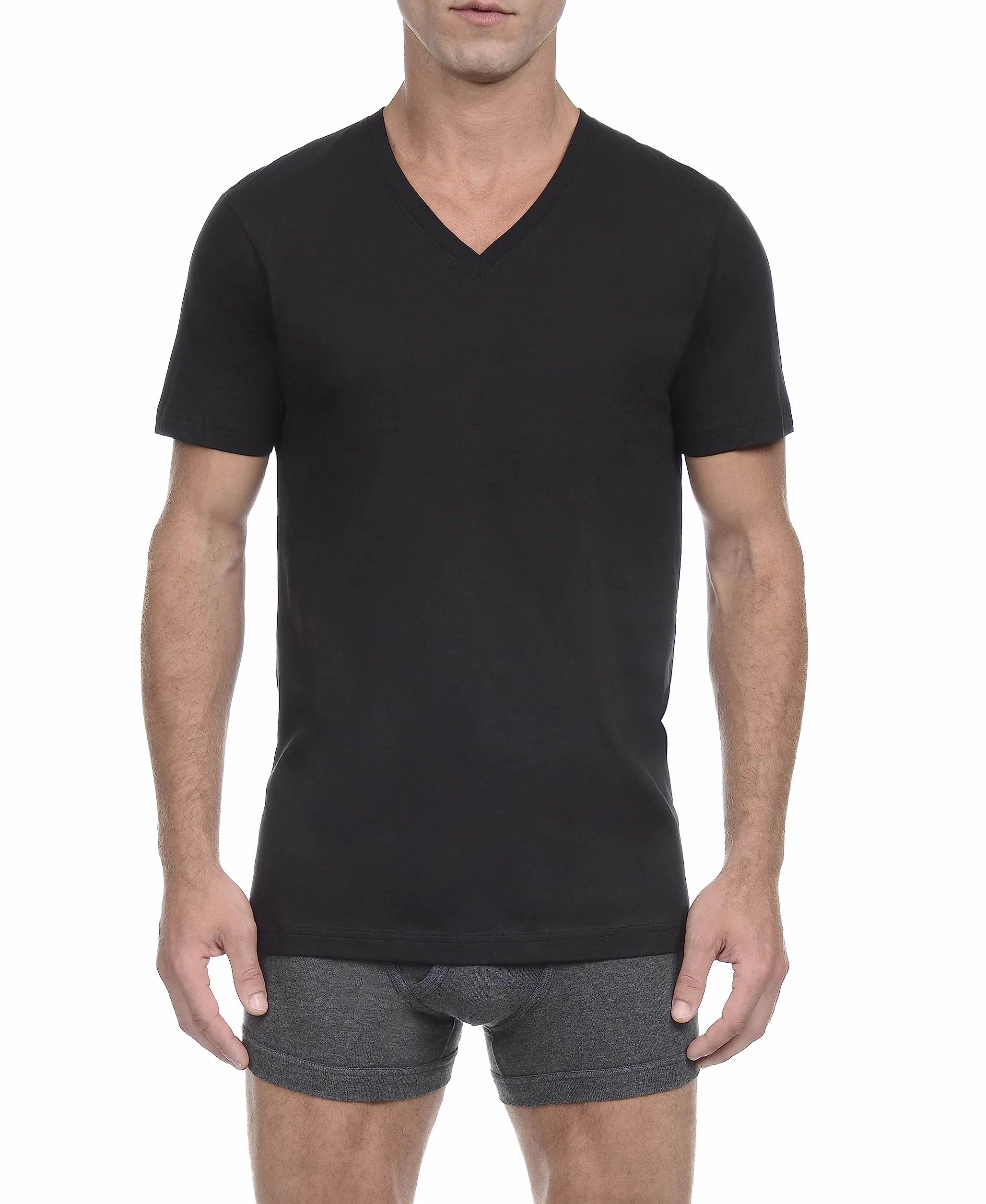 2(X) IST Essential Cotton T-Shirt z dekoltem w kształcie litery V, trójpak. Mężczyźni Essential Cotton V-Neck T-Shirt 3-Pack (3 w zestawie)