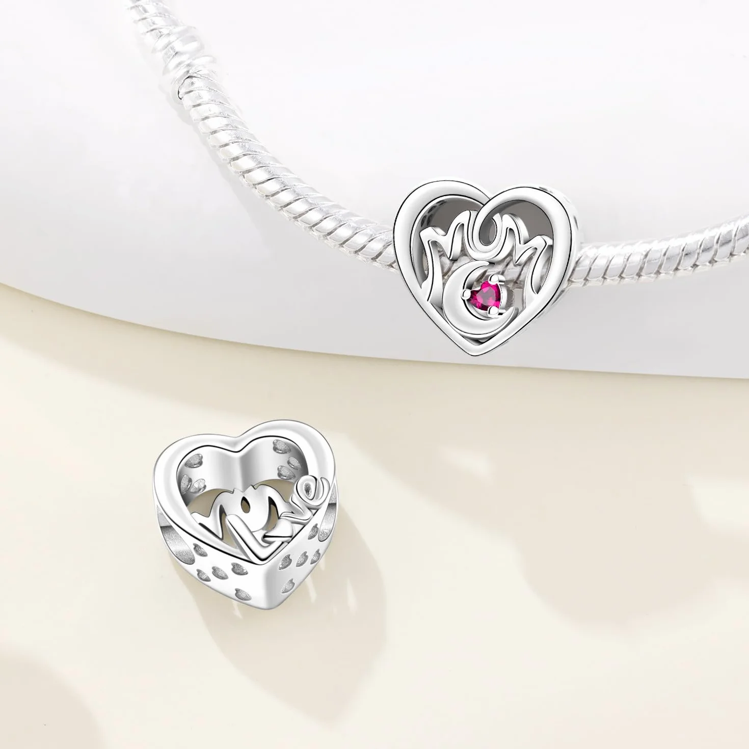 925 Sterling Silver Charm Women Beads Charm Silver Charm Heart Charm For European Bracelets Jewelry Gifts