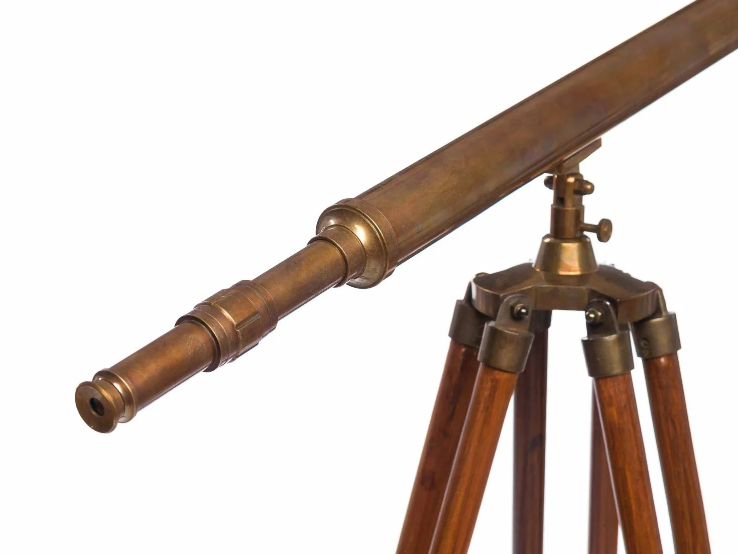 aubaho duży teleskop, polerowany teleskop, drewno mosiężne teleskop, statyw 150 cm antyczny styl