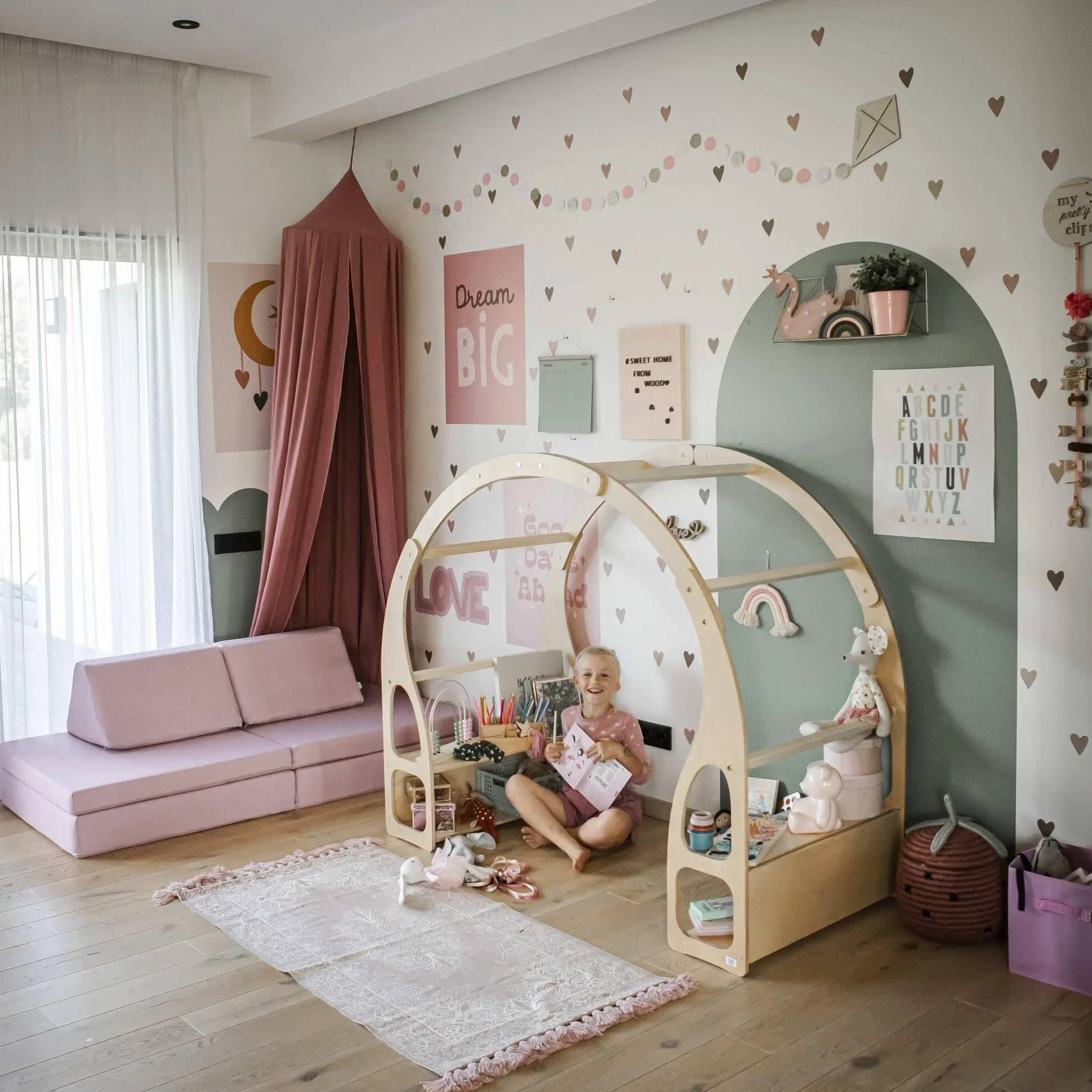 Stojak do zabawy dla dzieci Montessori półka na zabawki przechowywanie książek