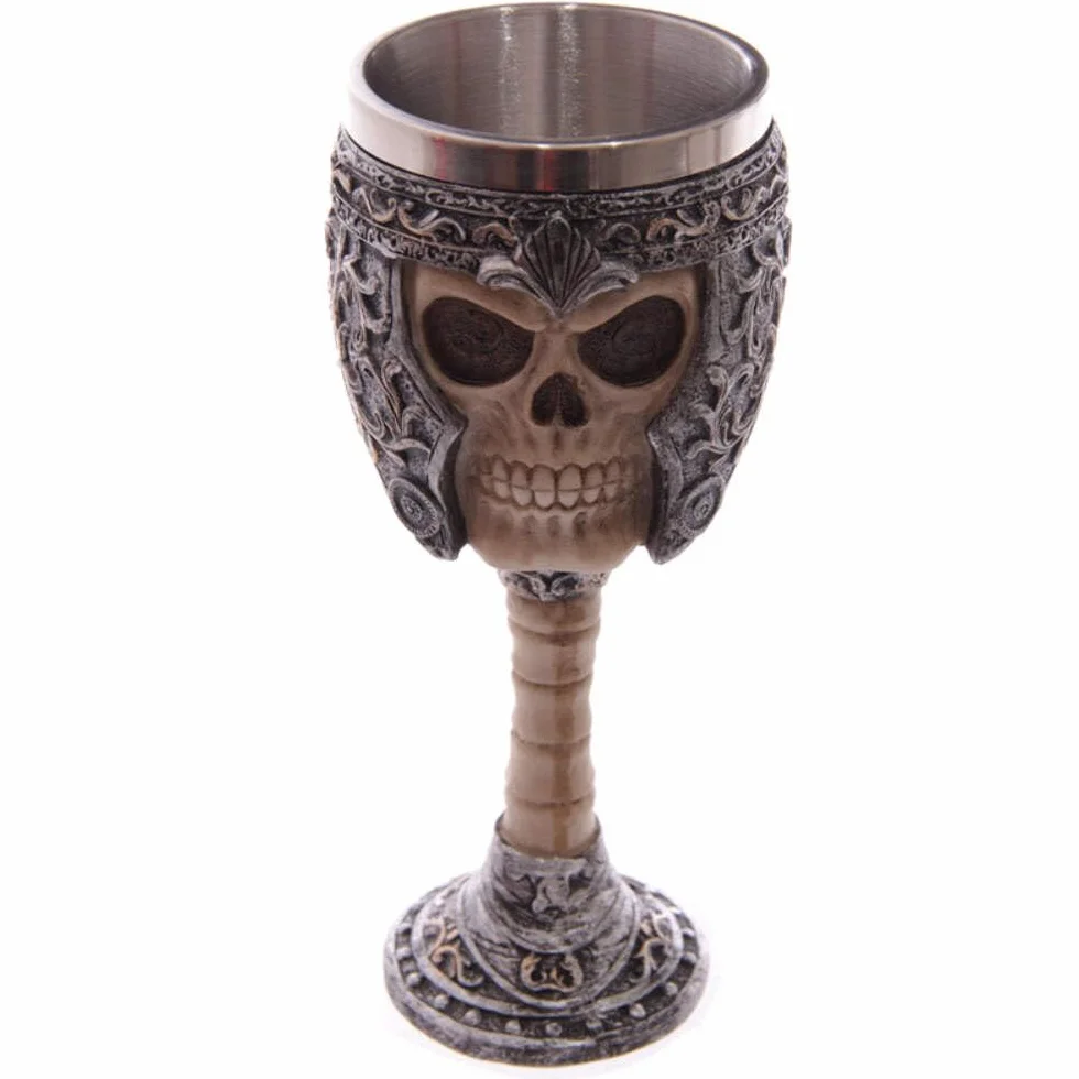 Puckator SK153, kielich, gotycka czaszka wojownicza, Multi, wysokość 18 cm średnica 7,5 cm
