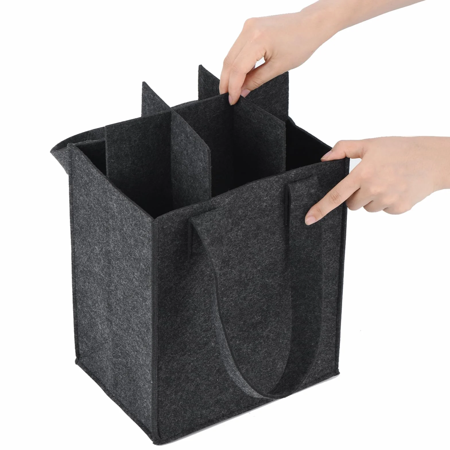Torba na Butelki Filcowa 6-Komorowa 2-Częściowa 24 x 18 x 28 cm