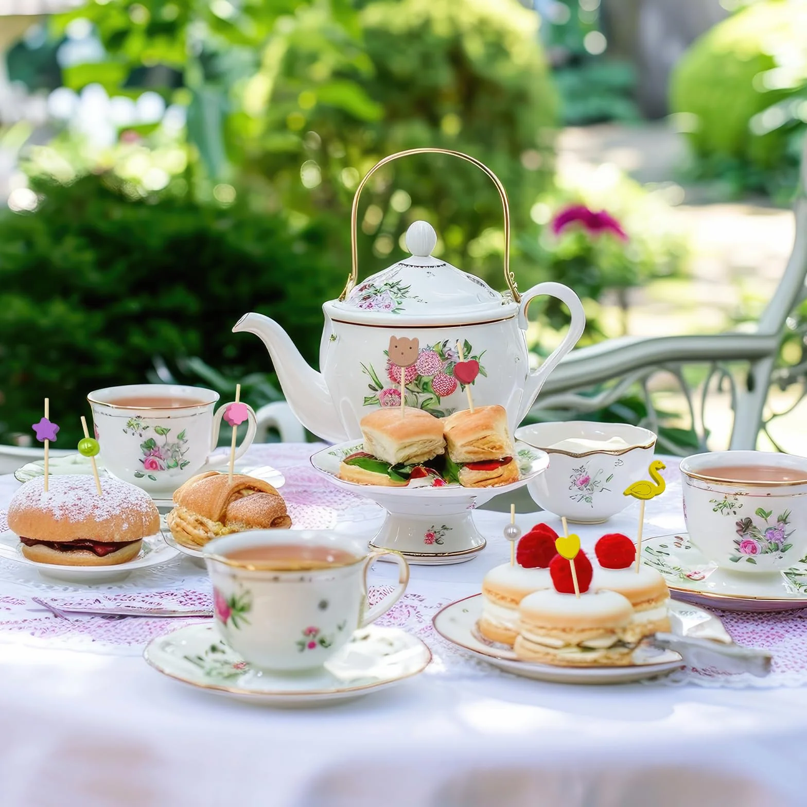 100 sztuk wykałaczek na imprezy, wykałaczki do aperitifu, dekoracje szpikulców koktajlowych, 12 cm długie drewniane wykałaczki do koktajli, owoców, przekąsek na przekąski, napoje, ciasta