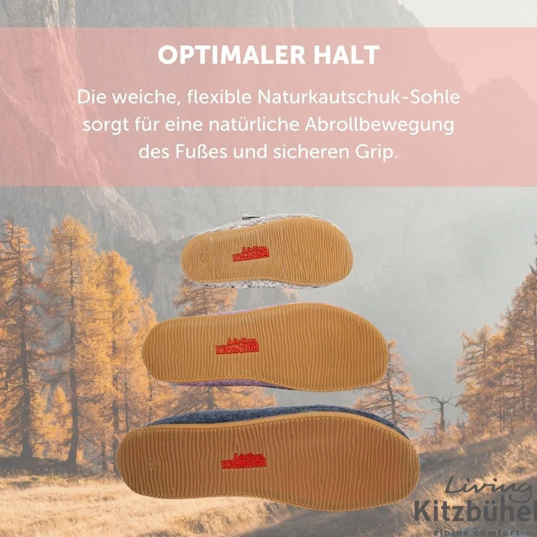 Living Kitzbühel Miękkie kapcie dziecięce Sigi w paski, oddychające buty do raczkowania z bawełnianą frotteą, antypoślizgowe, letnie buty do nauki chodzenia, ręcznie wykonane w Europie, granatowe, 20