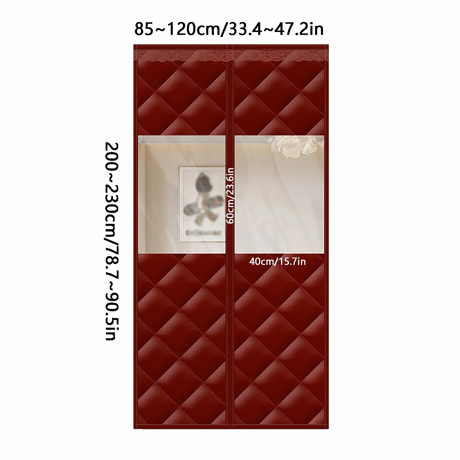 Magnetic Thermal Door Curtain, Winter Door Curtain, Warm Windproof Sound Insulation Thickened Oxford Cloth