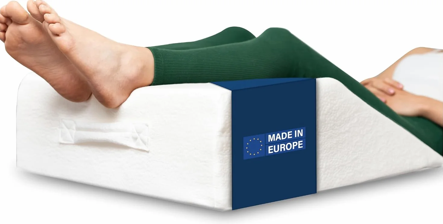 Dreamzie Poduszka do podnoszenia nóg terapeutyczna z pamięcią kształtu oddychająca hipoalergiczna