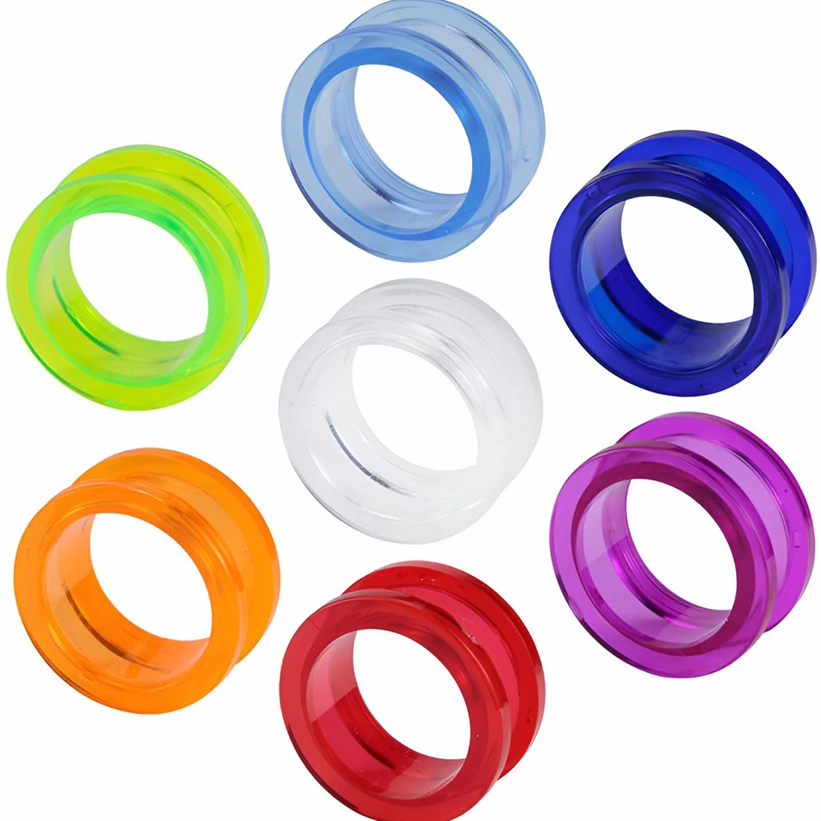 10 par 2 mm (12 G) mieszane kolory akrylowe tunele zatyczki zestaw uszu miernik uszy nosze zestaw kolczyki ustalający rozciąganie ekspander mężczyźni piercing biżuteria dla kobiet