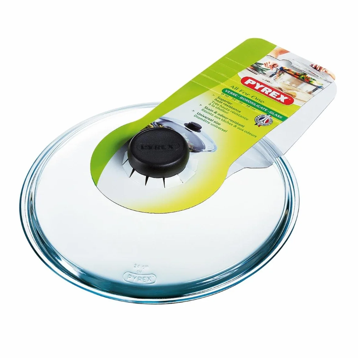 Pyrex Deksel Glazen 20 cm przezroczysty