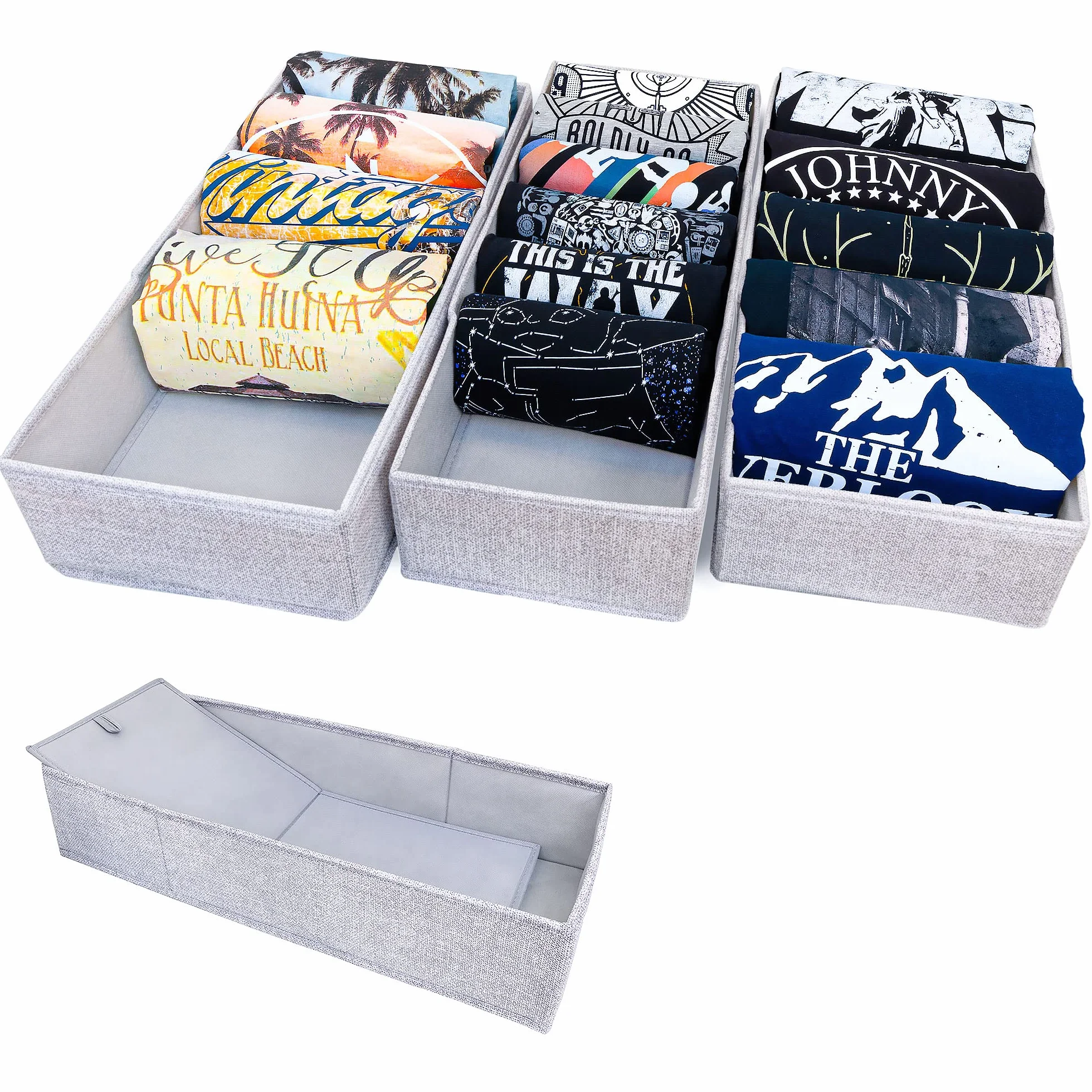 Simple Joy Organizer PAX75 3 przegródki Zestaw 3 szt Organizer do szuflad kompatybilne z Ikea