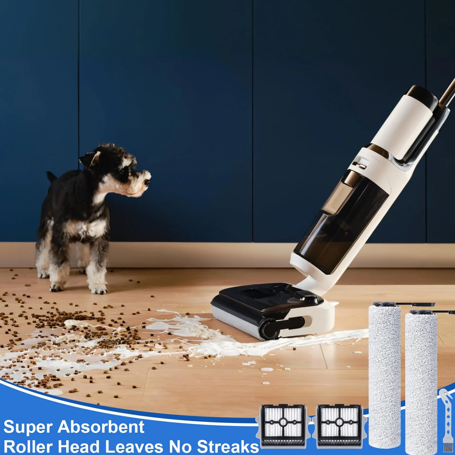 Zamiennicze filtry HEPA i szczotki do Tineco Floor One Stretch S6/S6 Stretch Lite/Switch S6 Stretch/S7 Stretch/S7 Stretch Steam/i6 Stretch/i5 Stretch