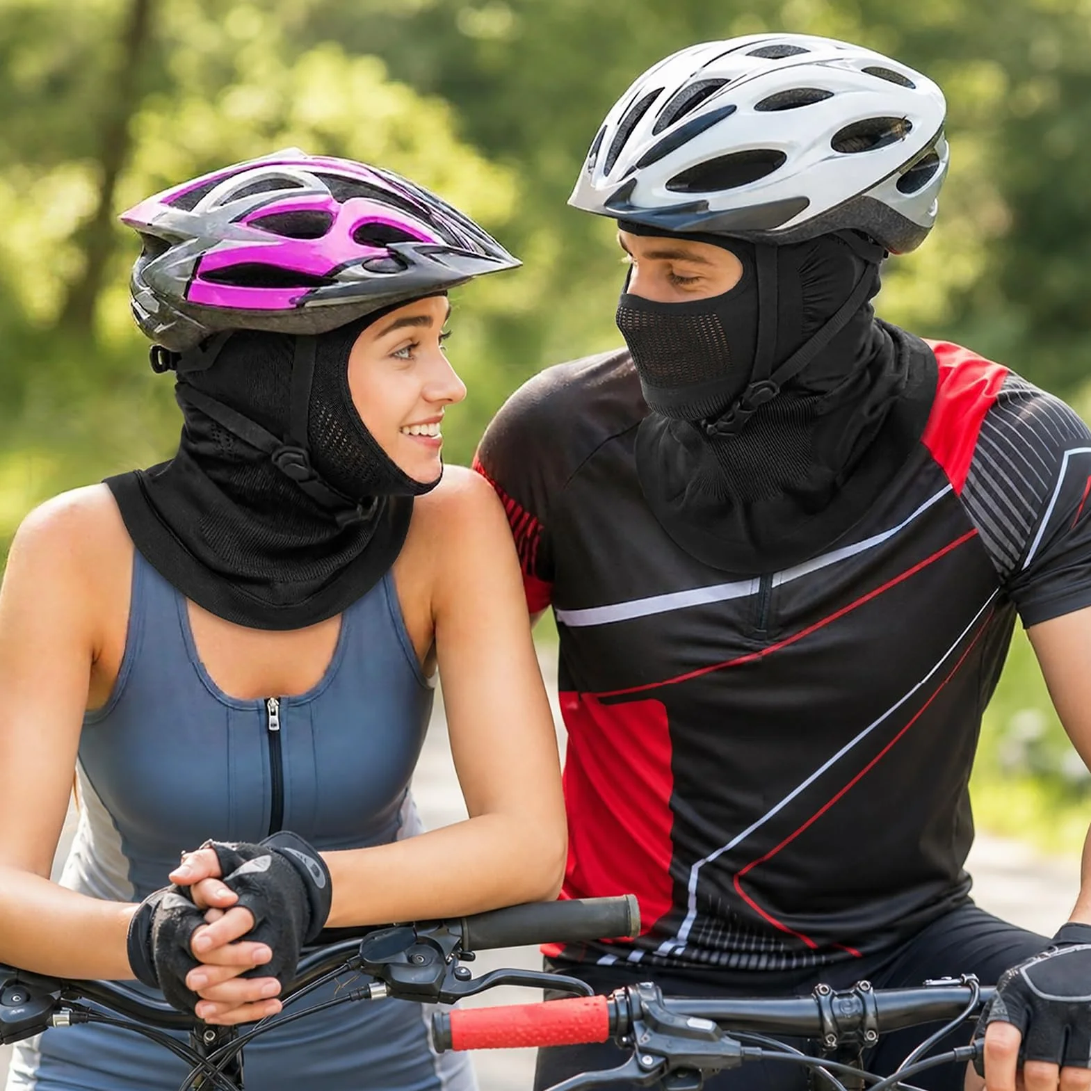 MELLIEX letnia kominiarka dla mężczyzn kobiet oddychająca kominiarka do jazdy na rowerze motocykl wędkarstwo czarna