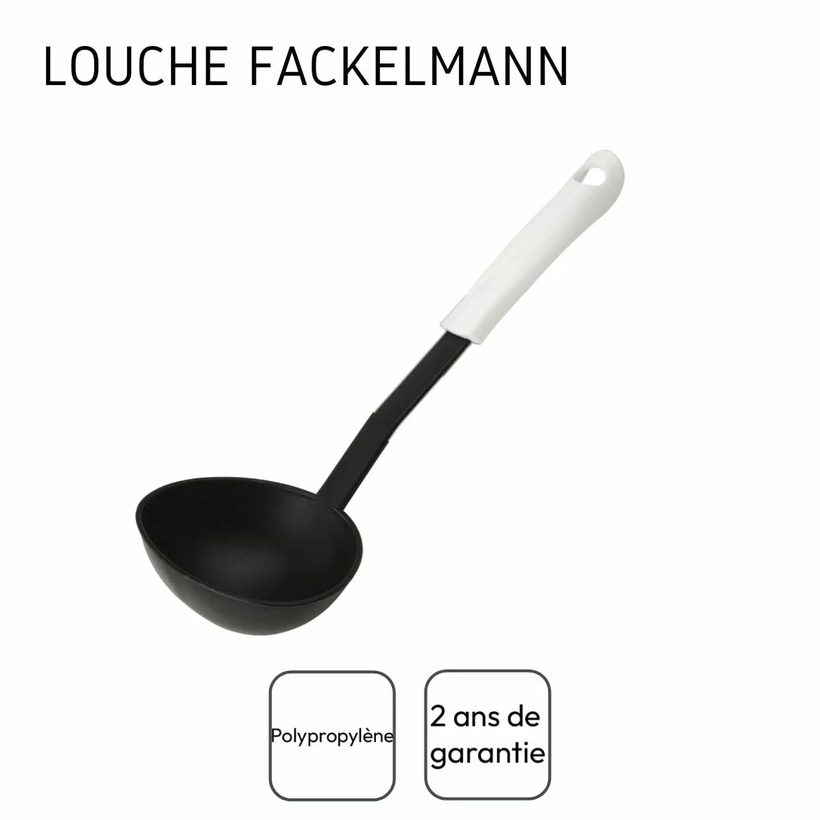 Fackelmann ARCADALINA Chochla do zupy, łyżka do mieszania i serwowania zupy, łyżka do gotowania, odporna na zarysowania, nieprzywierająca, żaroodporna