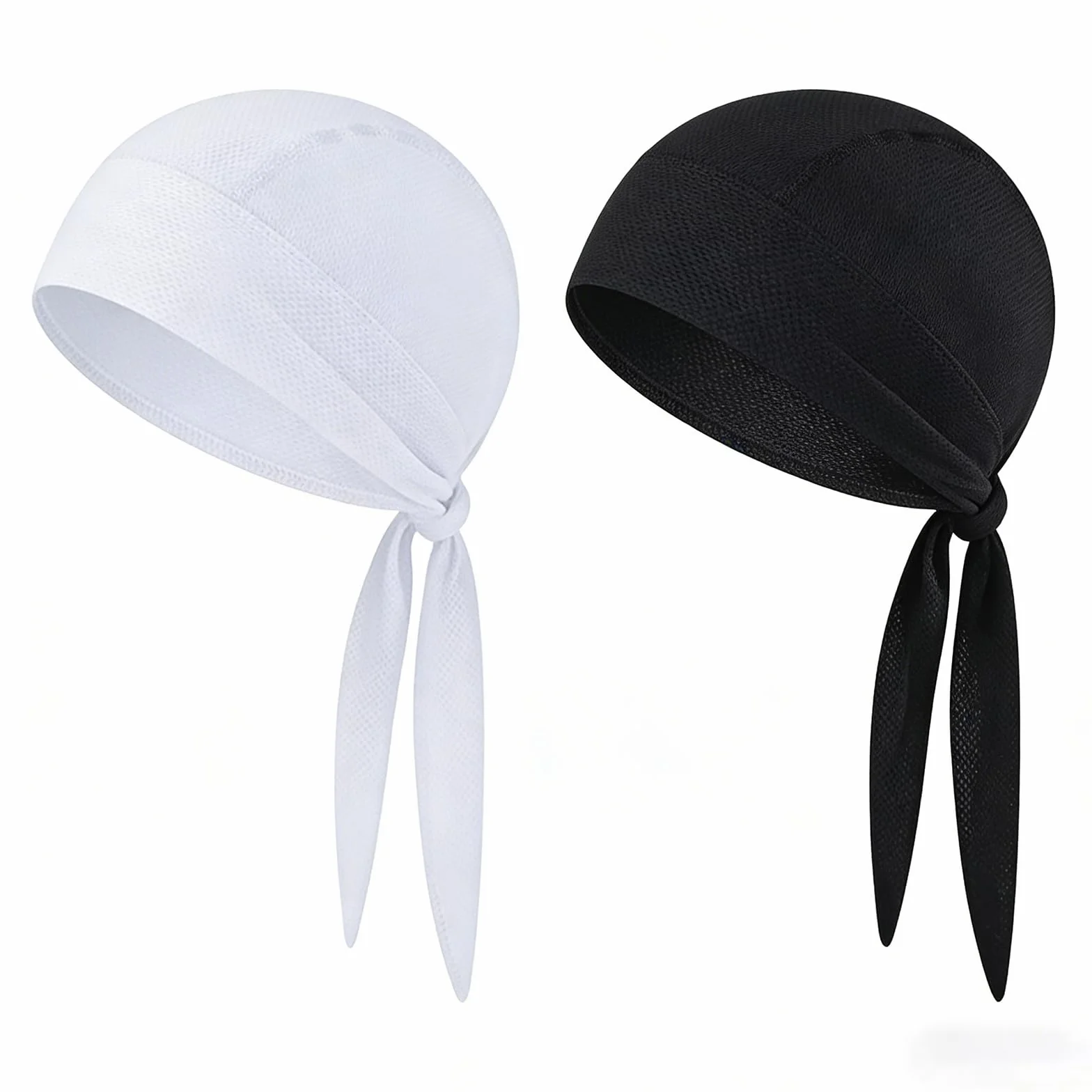 Chłodząca oddychająca czapka Durag, bandana, szybkoschnąca, pochłaniająca pot, elastyczna chusta na głowę, podkask, chusta piracka dla mężczyzn, na zewnątrz, na lato, do jazdy na rowerze