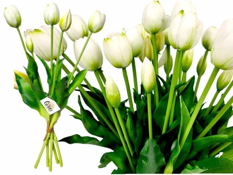 Tulipany Silikonowe Gumowane jak Żywe Premium Tulipan 40 cm 5 sztuk