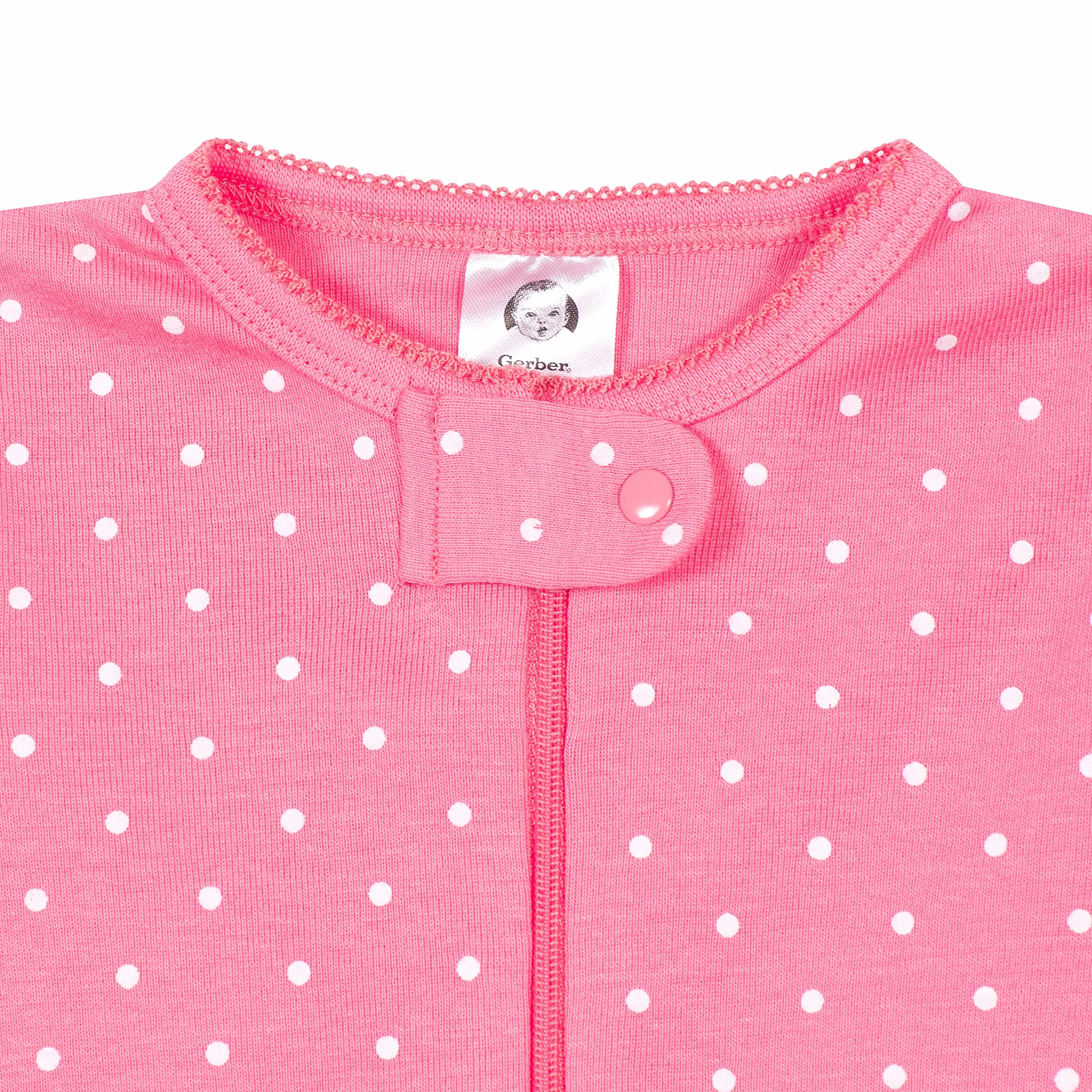 Gerber Kapcie dla niemowlęcia/dziecka Niemowlęta - dziewczynki 2-pack Footed Footed Pajamas
