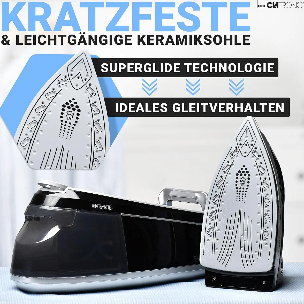 Clatronic Stacja parowa z żelazkiem parowym 3,5 bar 2400 W 1,2 l DBS 3749