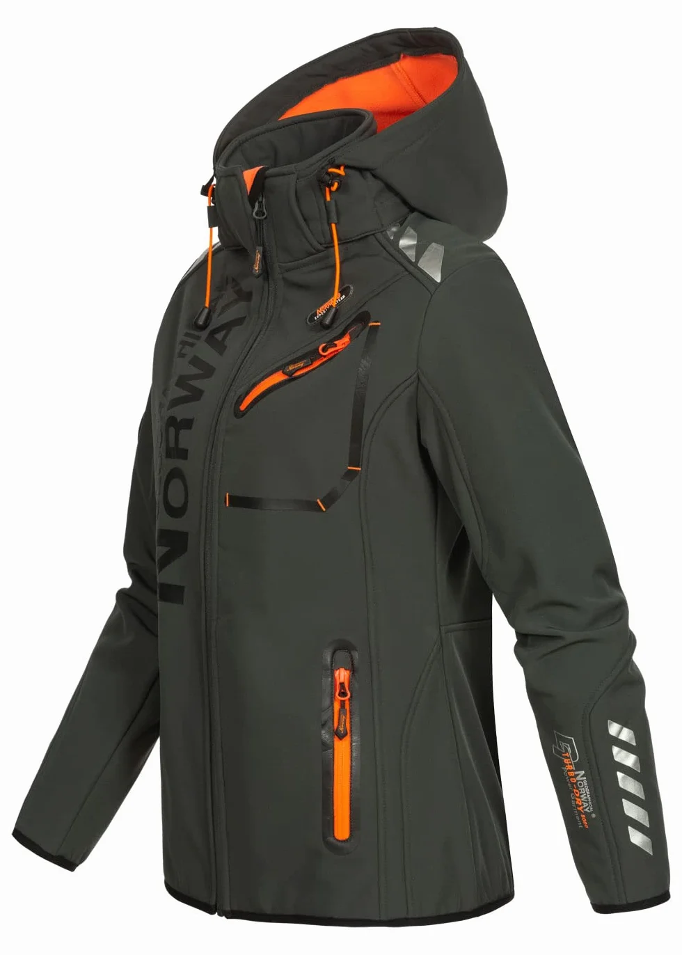 Geographical Norway Damska kurtka softshellowa, funkcyjna, outdoorowa, przeciwdeszczowa, sportowa