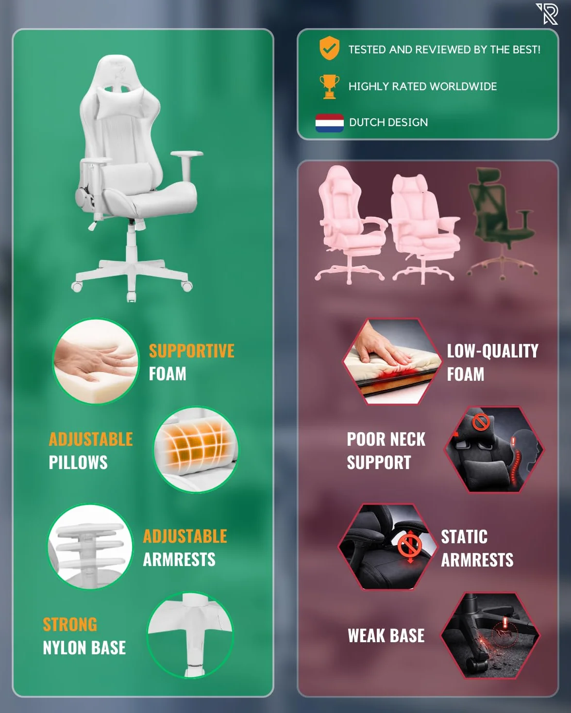 Felix gaming chair white