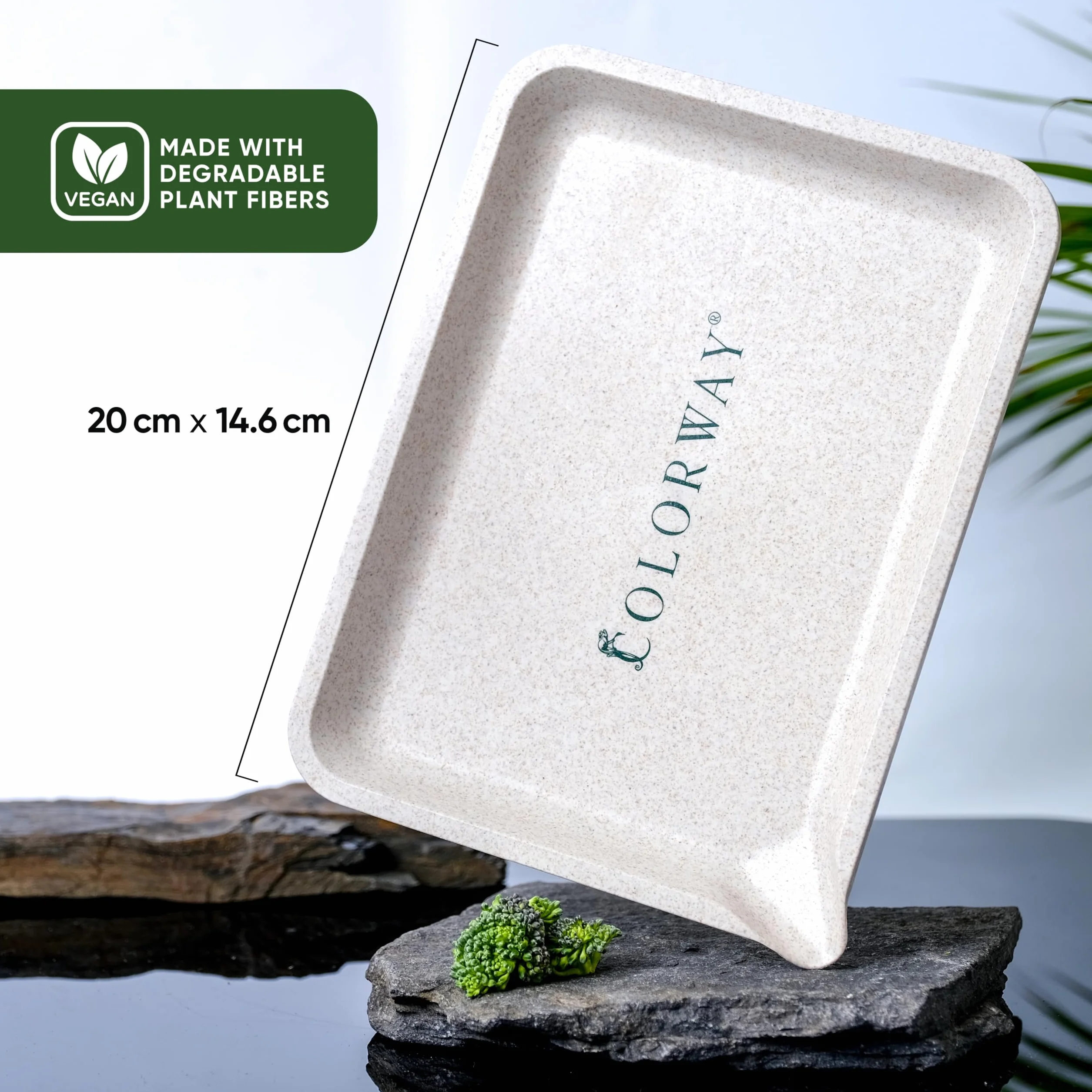 COLORWAY Rolling Tray z włókien roślinnych obrotowa akcesoria do wędzenia ziół