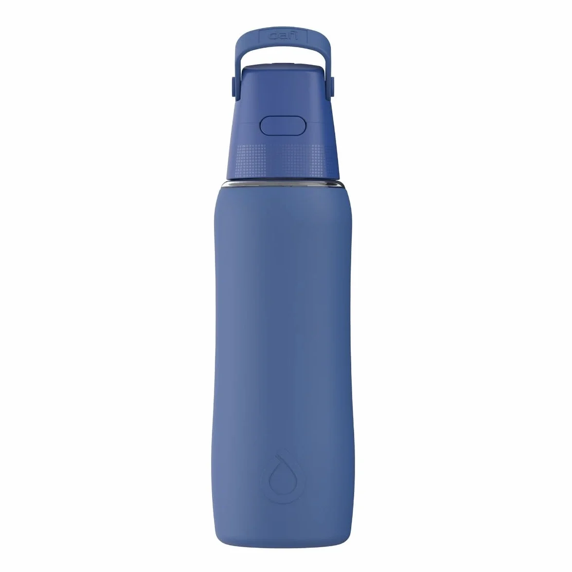 Dafi GLASS SiliconeFit Szklana butelka filtrująca 0,6 l Navy Cobalt + 4 filtry węglowe SIMAX®