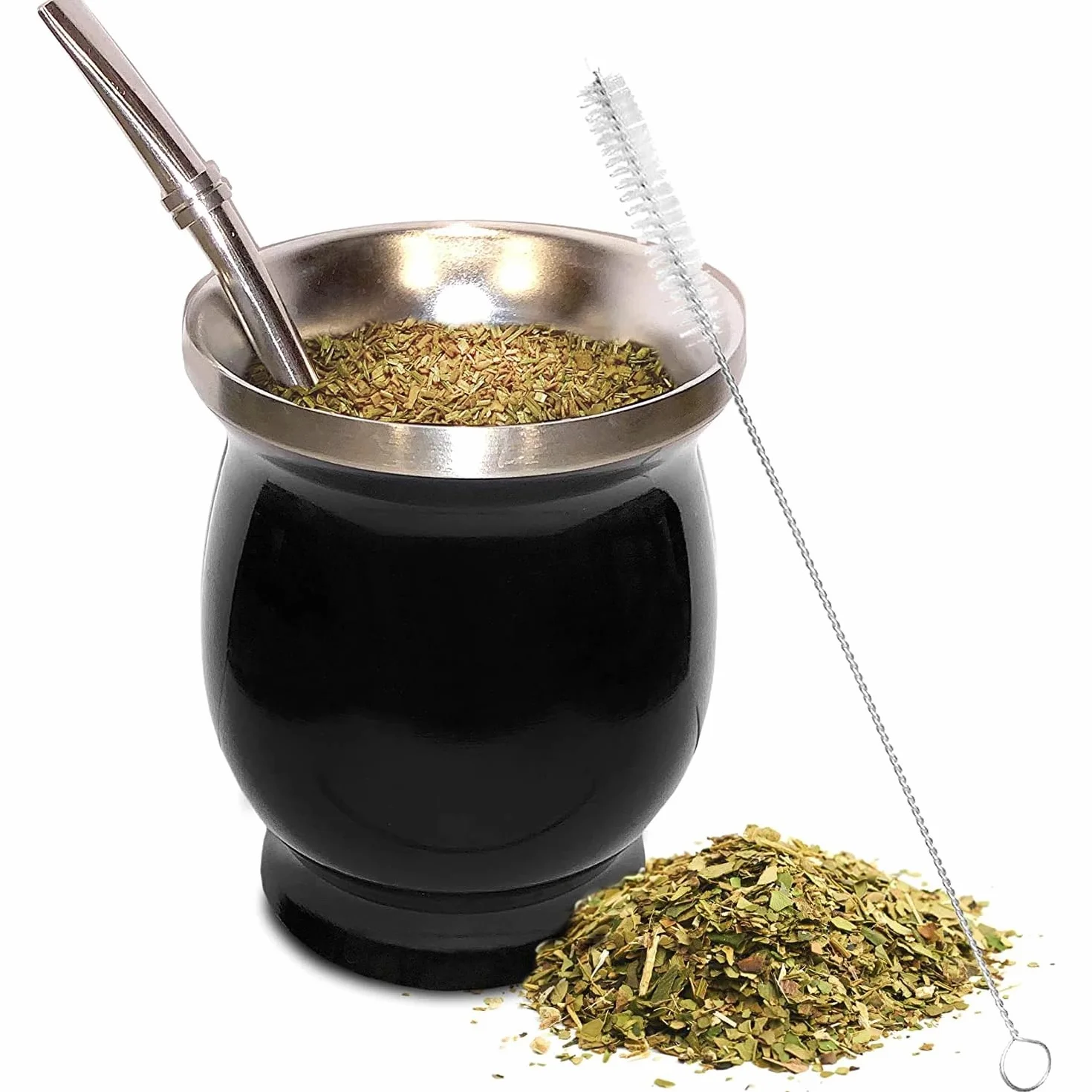Piqiuqiu Yerba Mate kubek stal nierdzewna 230 ml podwójne ściany bez BPA