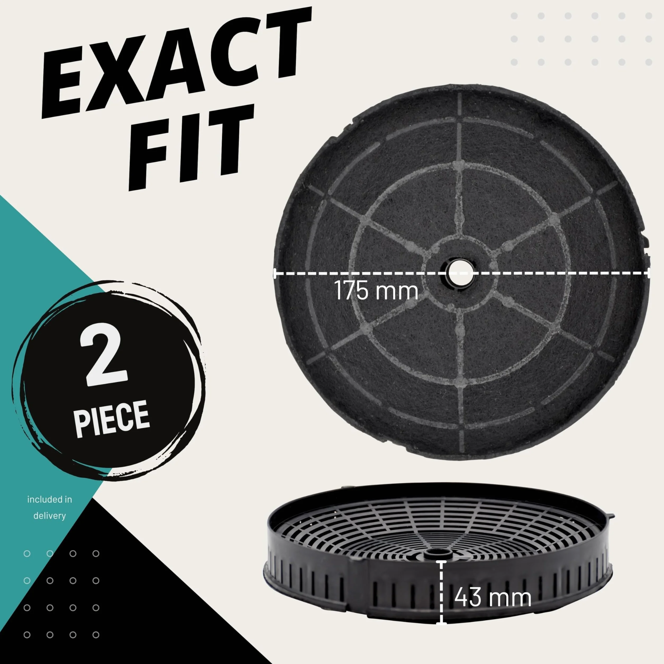 FilterBase CF39 Activated Carbon Filter for AEG Electrolux Bosch Siemens Ikea NYTTIG FIL 440