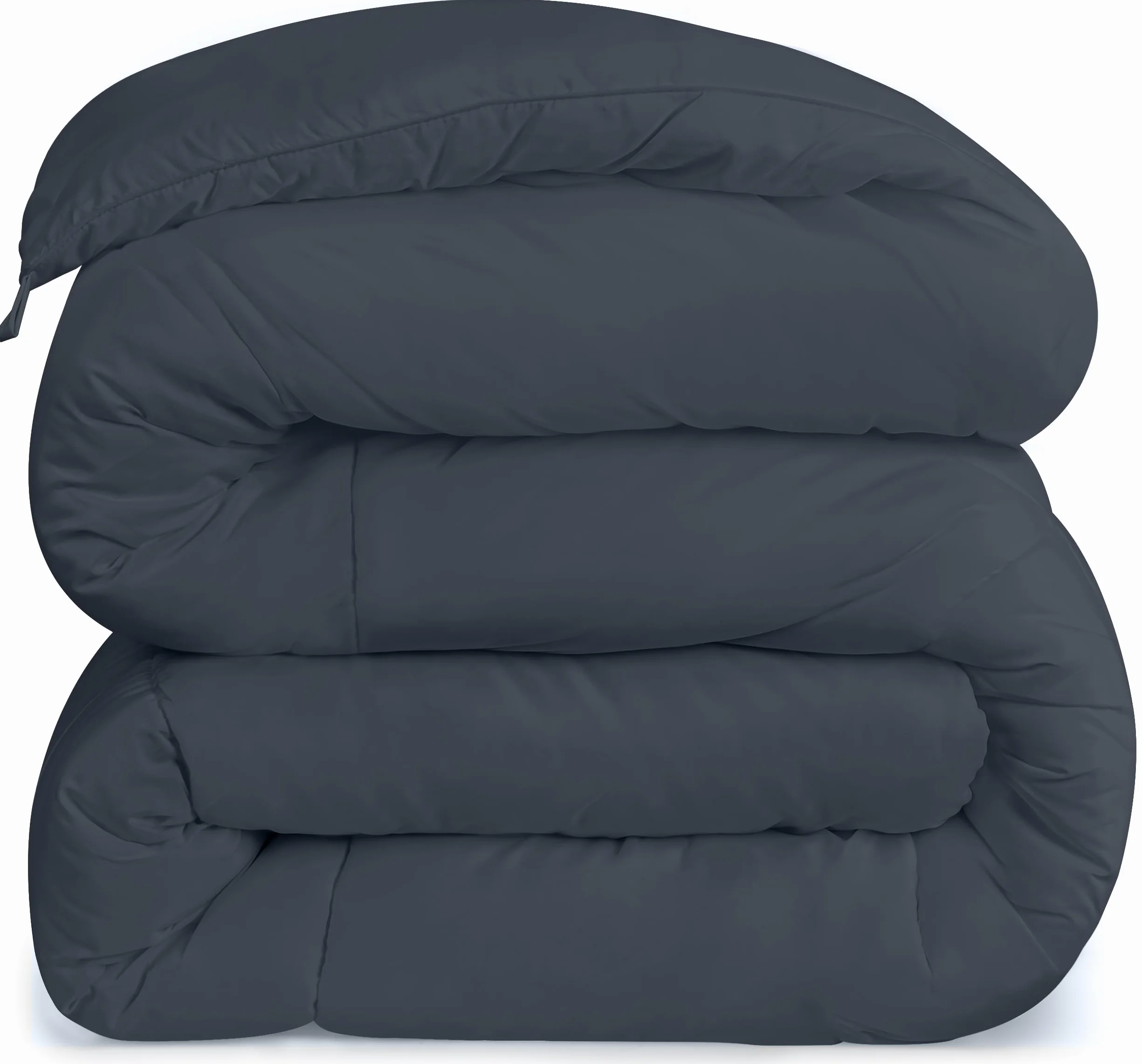 Utopia Bedding Queen Size Comforter Down Alternative Box Stitched Duvet Insert Machine Washable Grey
