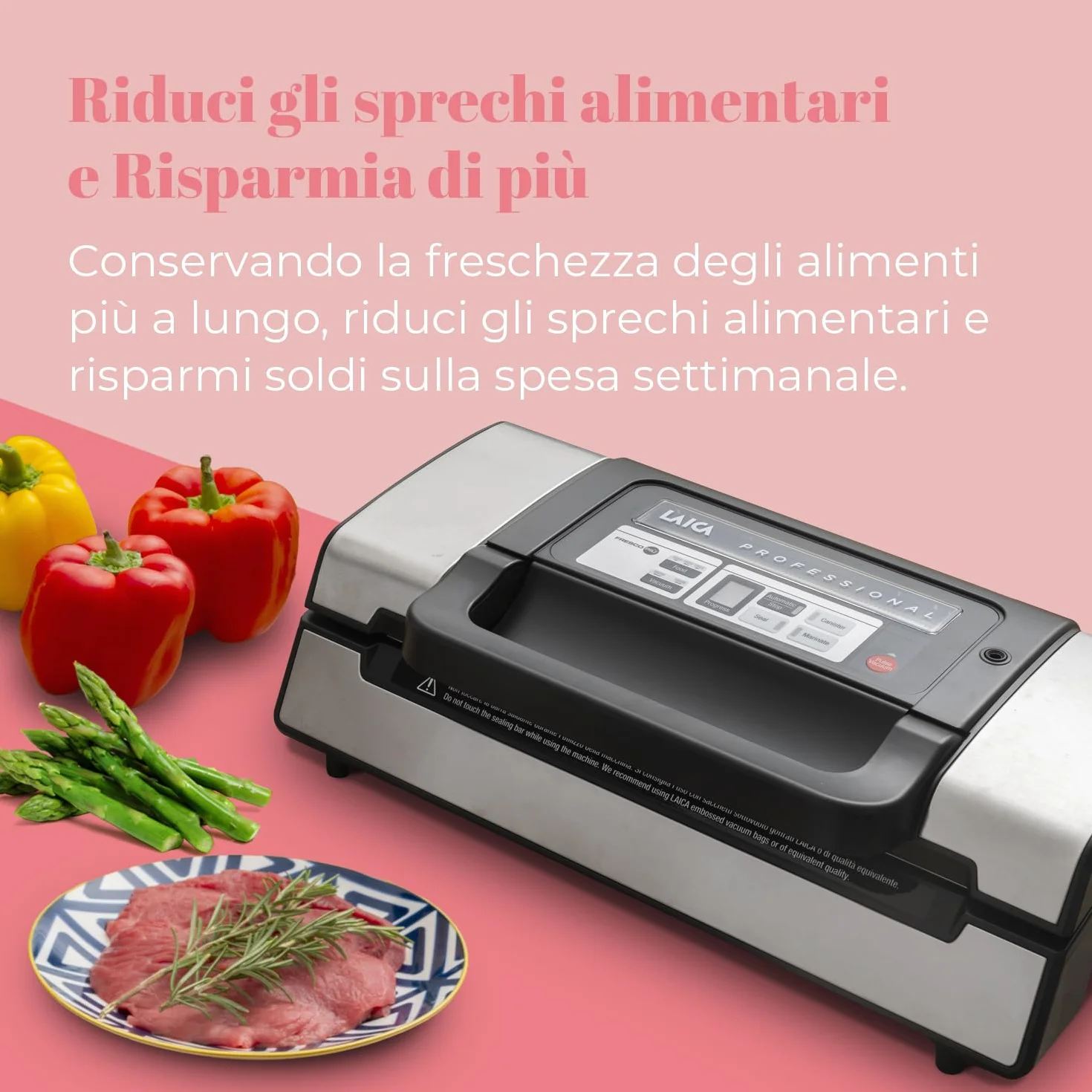 LAICA VT3120 urządzenie do pakowania próżniowego do suchych i wilgotnych produktów spożywczych