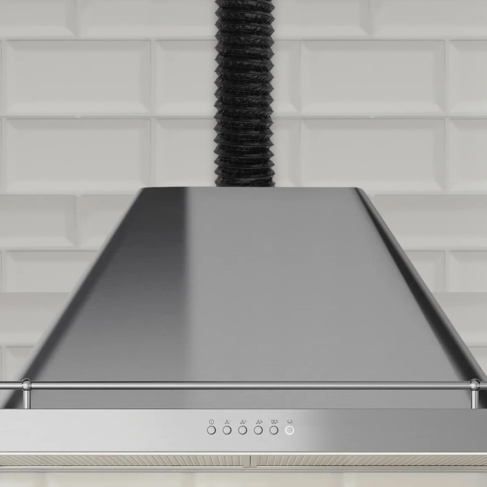 Rura wylotowa PCW 2 m x 100 mm, czarna, aluminiowa, elastyczna z 4 obejmami, wąż wentylacyjny Aluflex