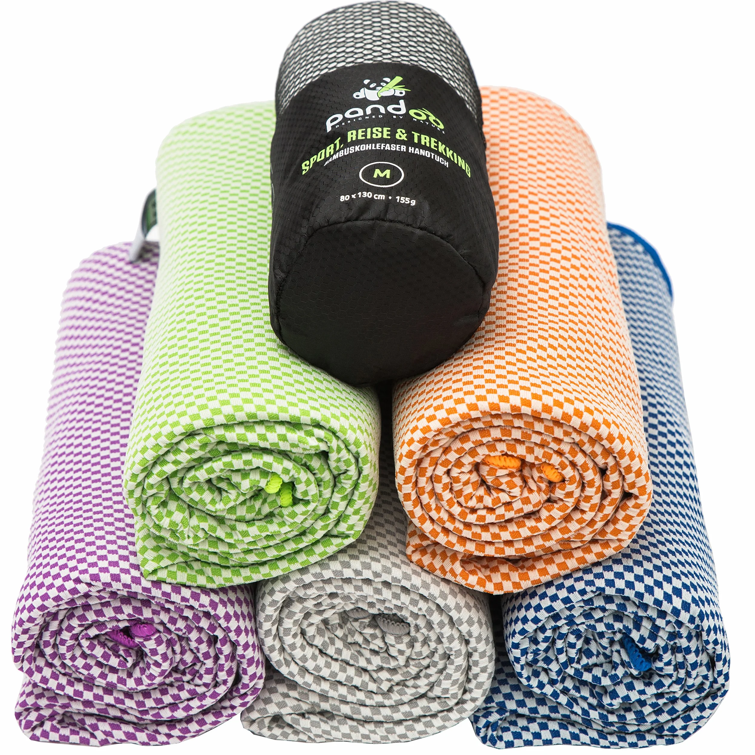 Panda POBTL05 ręcznik bambusowy, dla dorosłych, unisex, liliowy, L