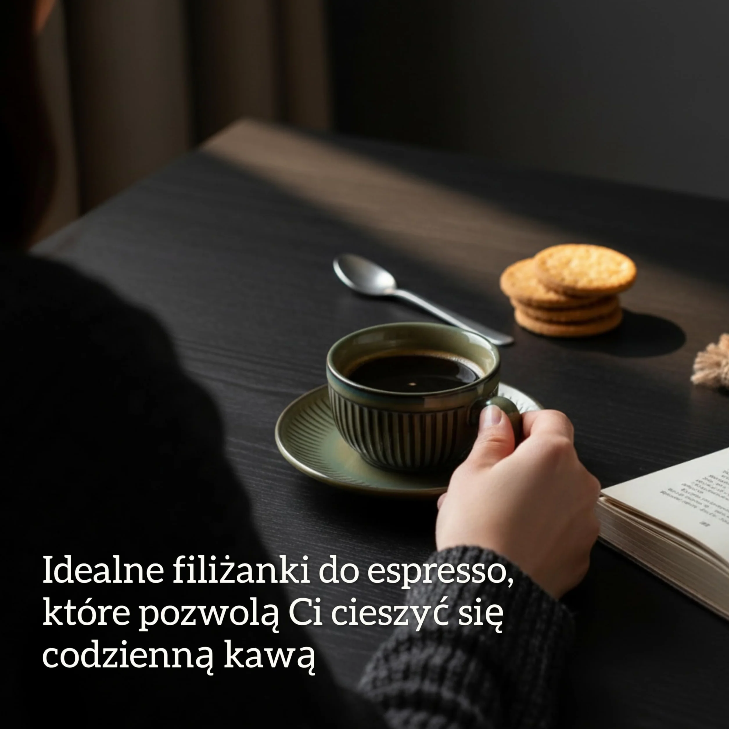Zestaw filiżanek do espresso z spodkami 6 x 100 ml - grubościenne filiżanki do kawy z uchwytem - ręcznie robione
