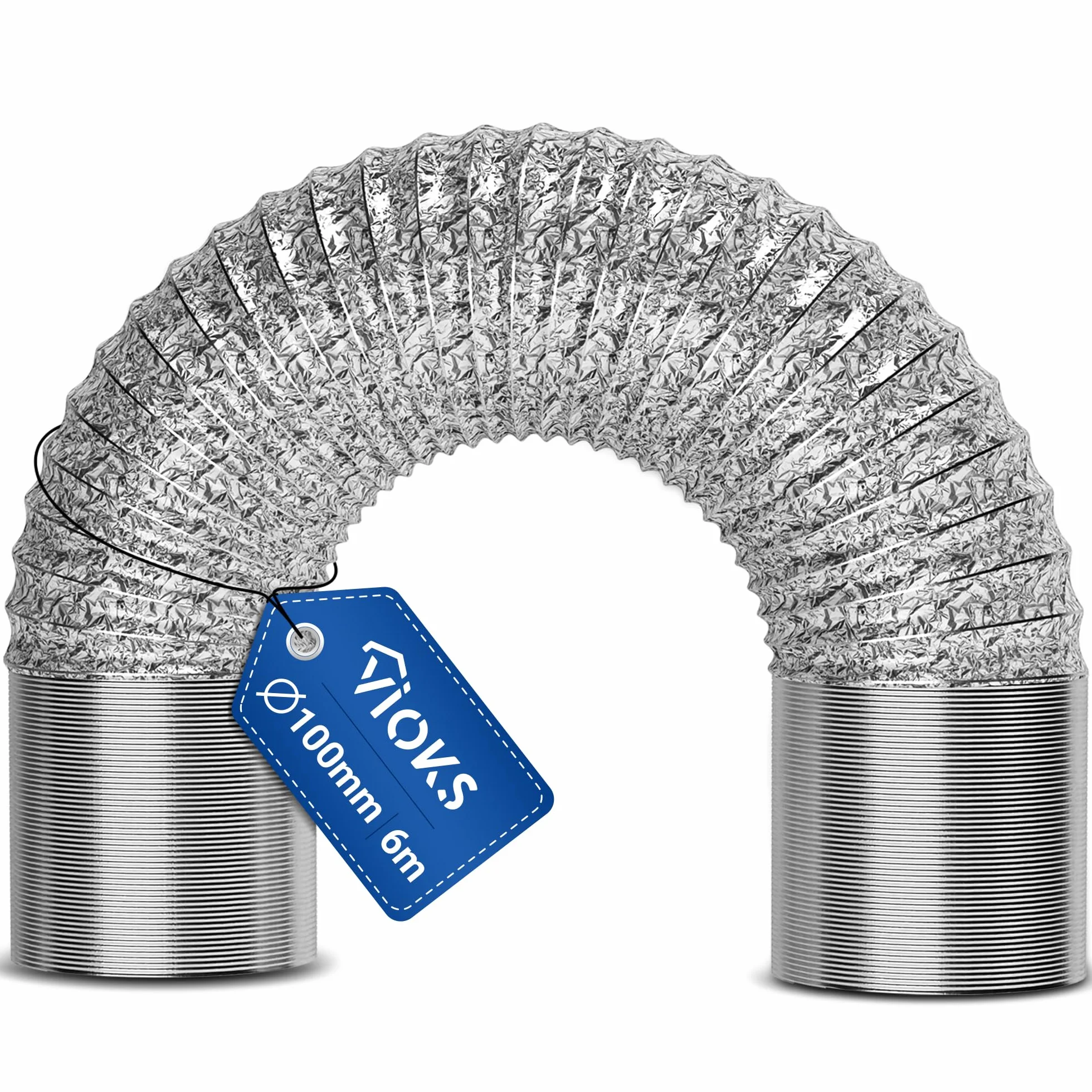 Rura wylotowa do okapu kuchennego 100 mm VIOKS wąż powietrza 6 m