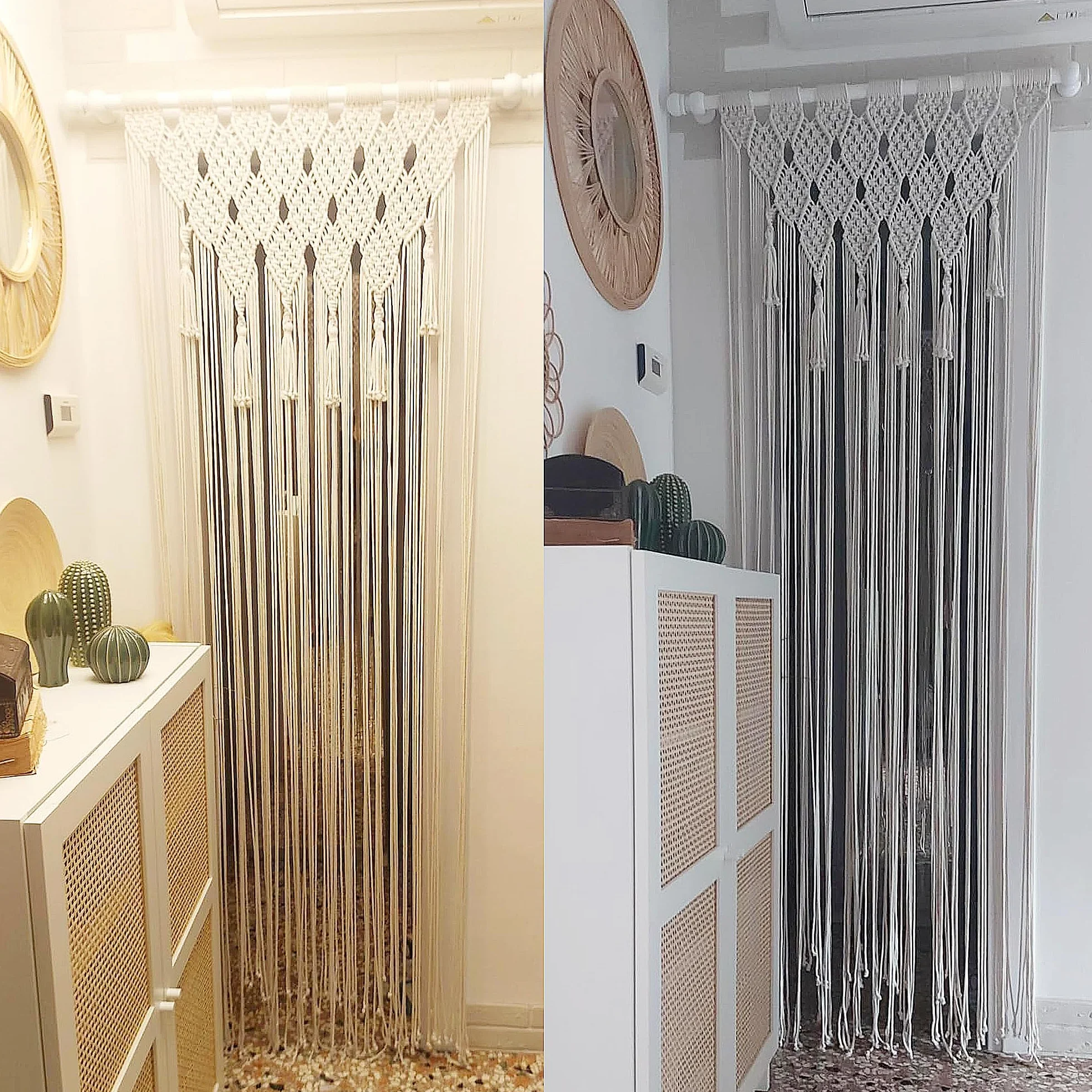 Zasłona na drzwi makrama boho 65 x 200 cm