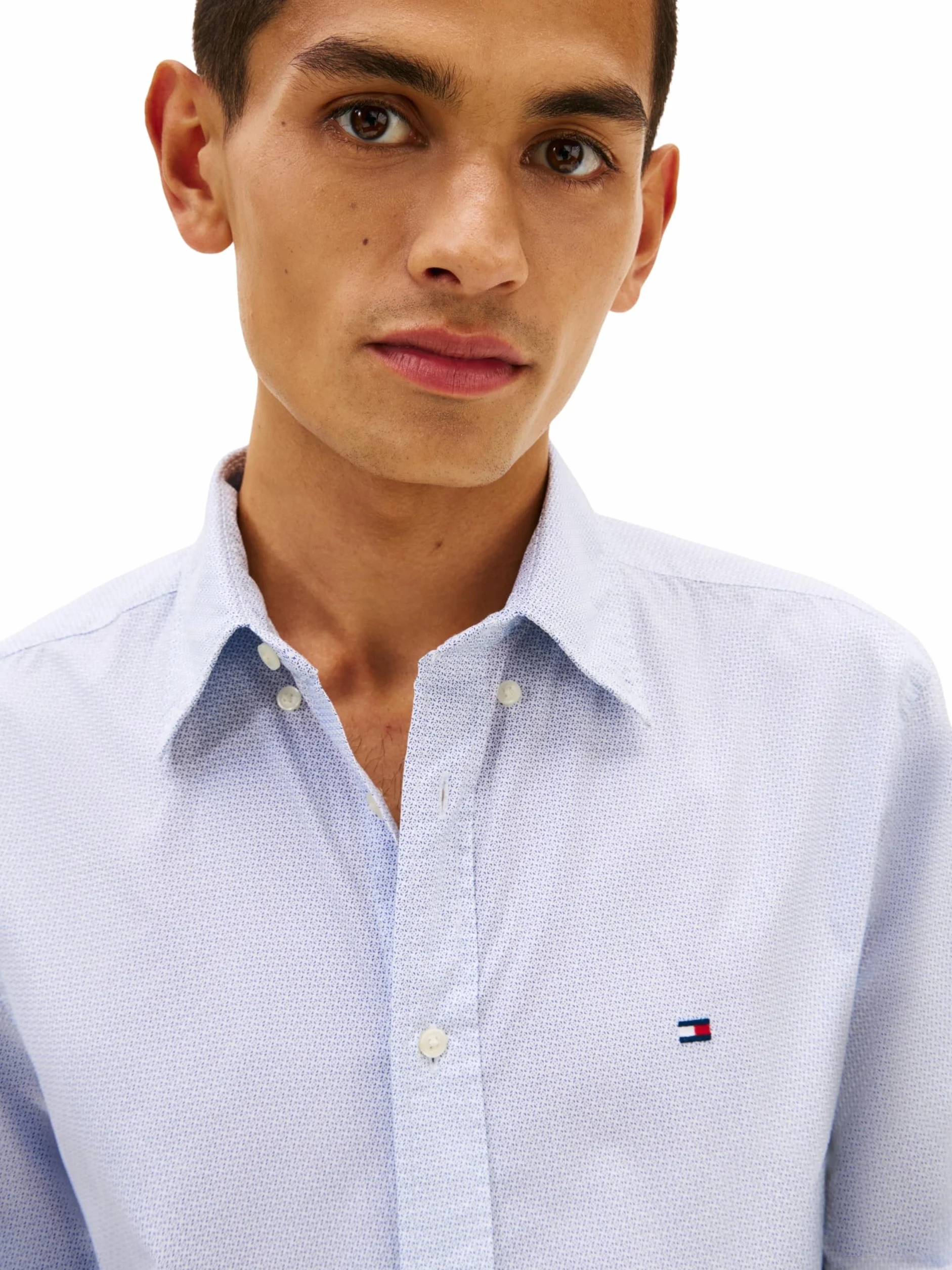 Tommy Hilfiger Koszula L/S Mężczyźni Flex Poplin Fake Solid Rf Shirt Mw0mw41711