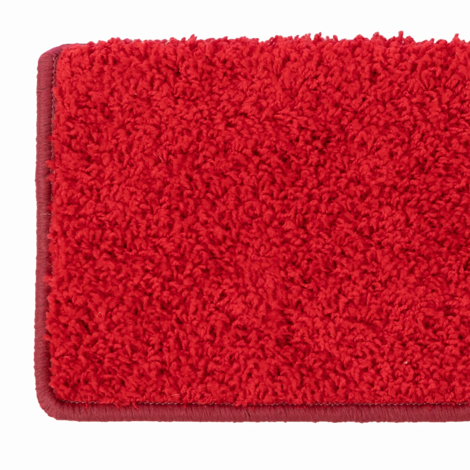 Floordirekt Shaggy Barcelona mata na schody 65 x 23,5 cm czerwona prostokątna